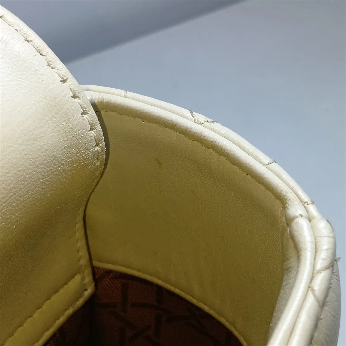 My Lady Dior Cannage Leather 2-Way Handbag White — view 15