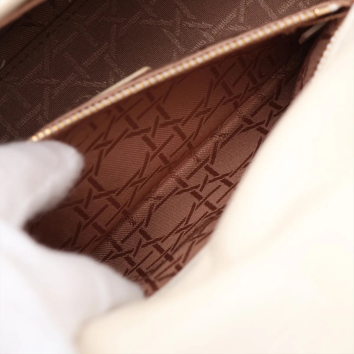 My Lady Dior Cannage Leather 2-Way Handbag White — view 9