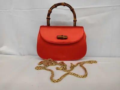 Bamboo Satin Red GP Handbag