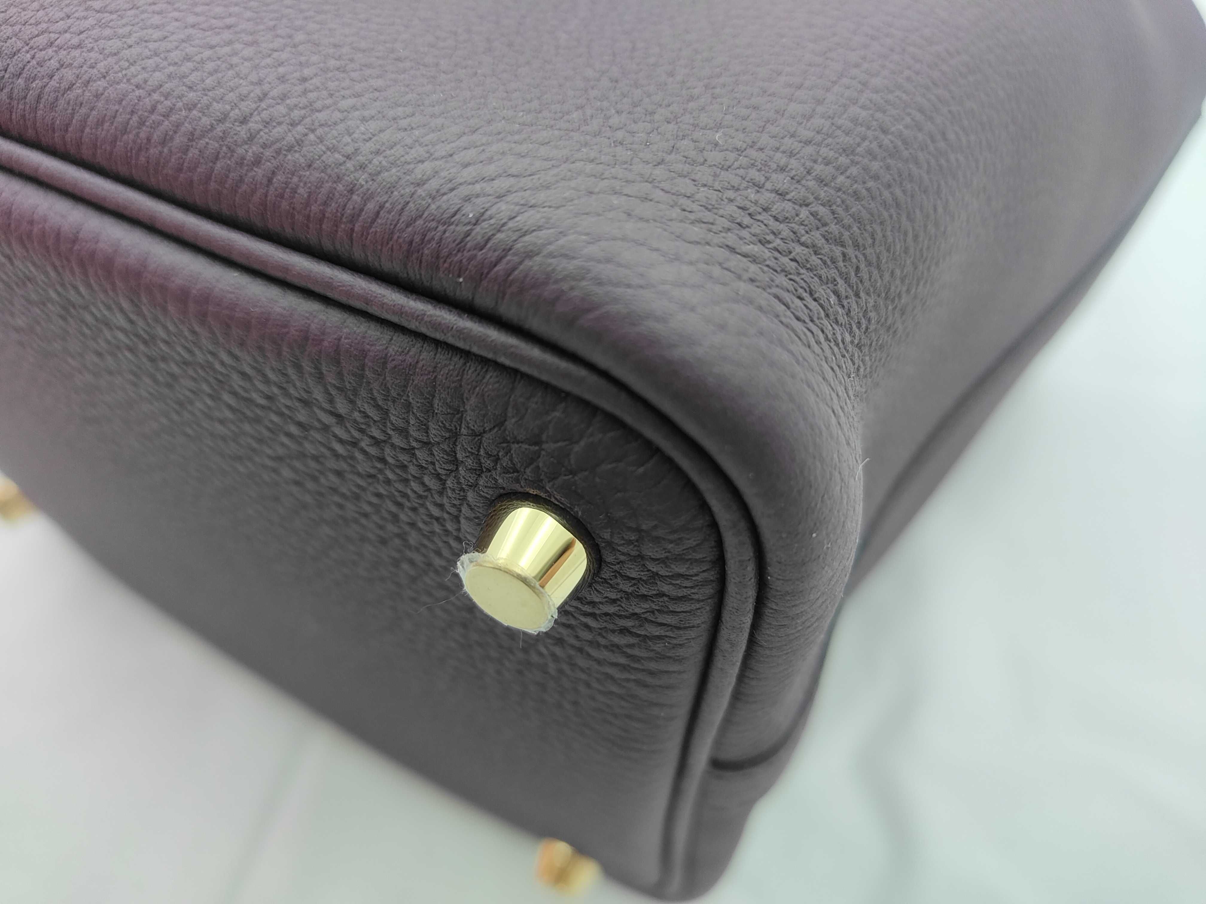Picotin PM B stamp Taurillon Maurice Cassis Handbag — view 6
