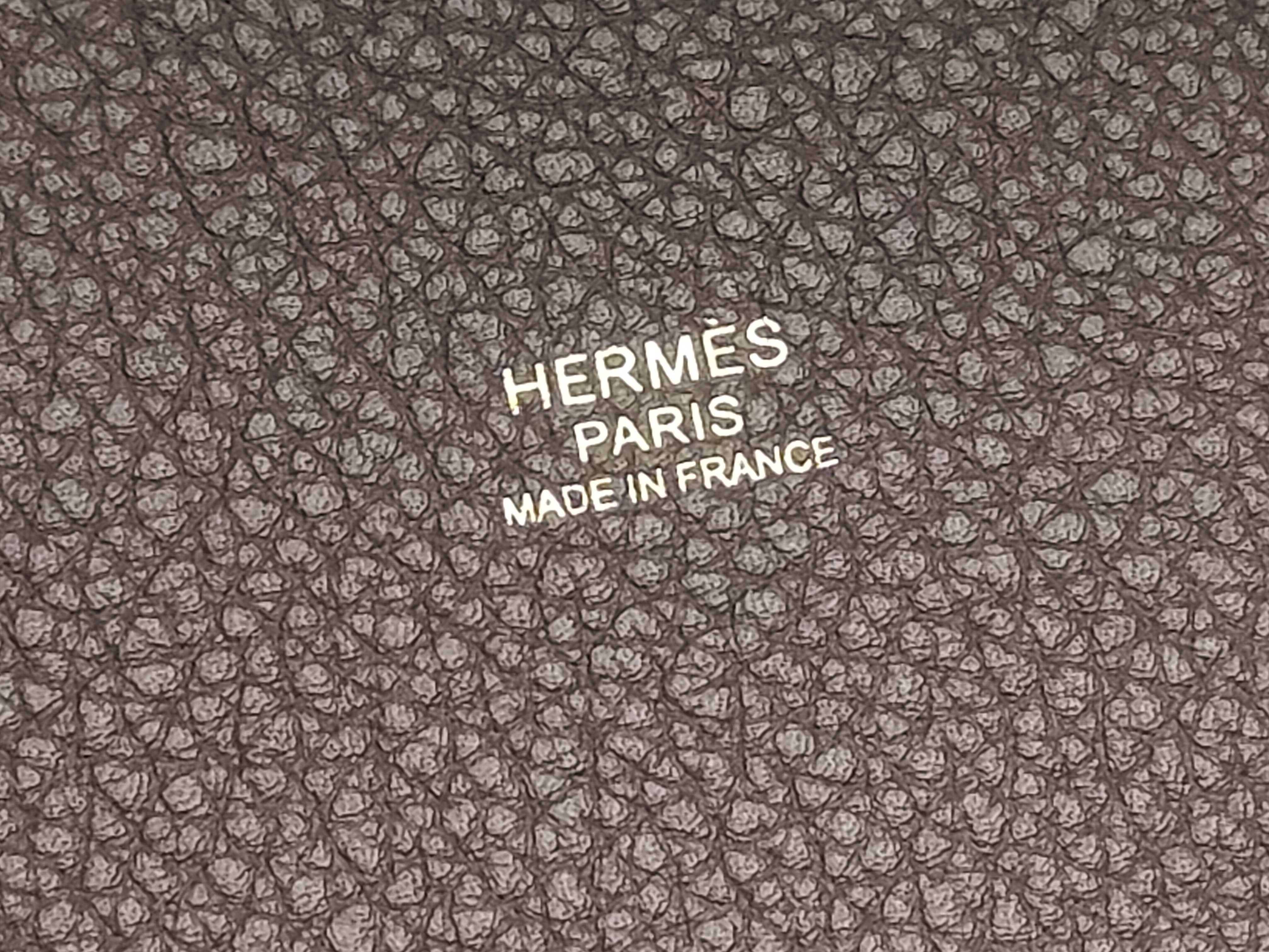 Picotin PM B stamp Taurillon Maurice Cassis Handbag — view 10