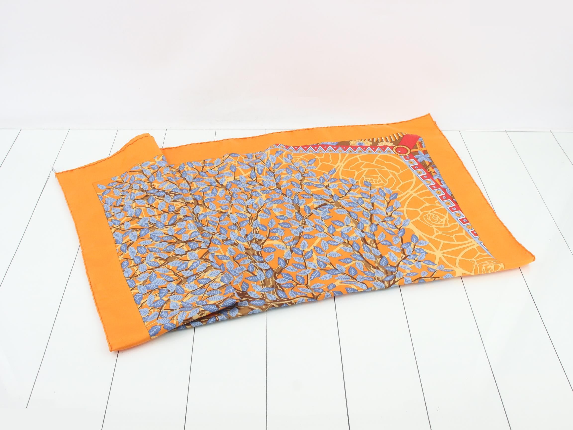 Carre 90 Silk Scarf, Orange Tones — view 3