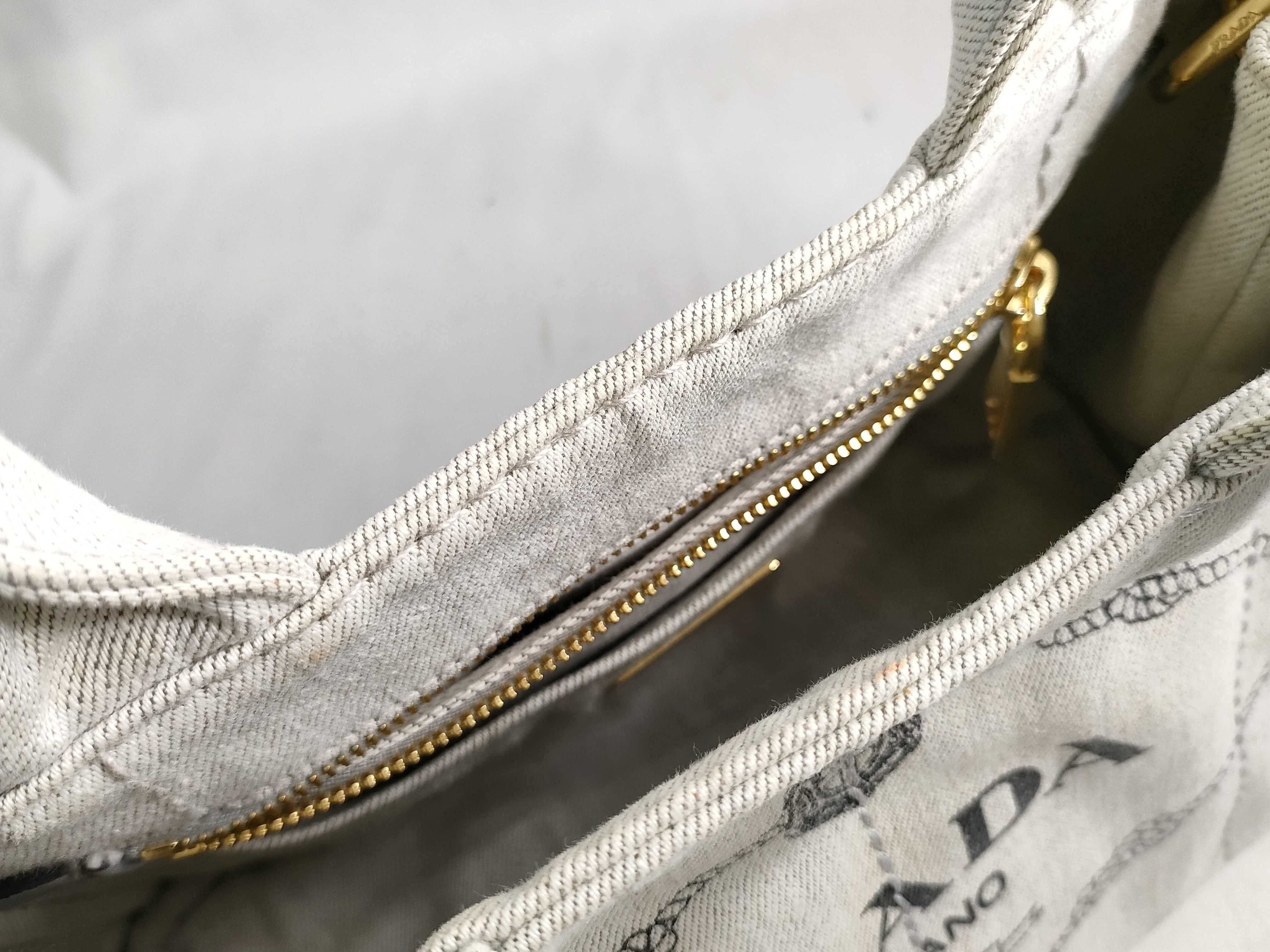 Canapa Denim 2-Way Handbag, Gray, 1BG439 (Handbag) — view 14