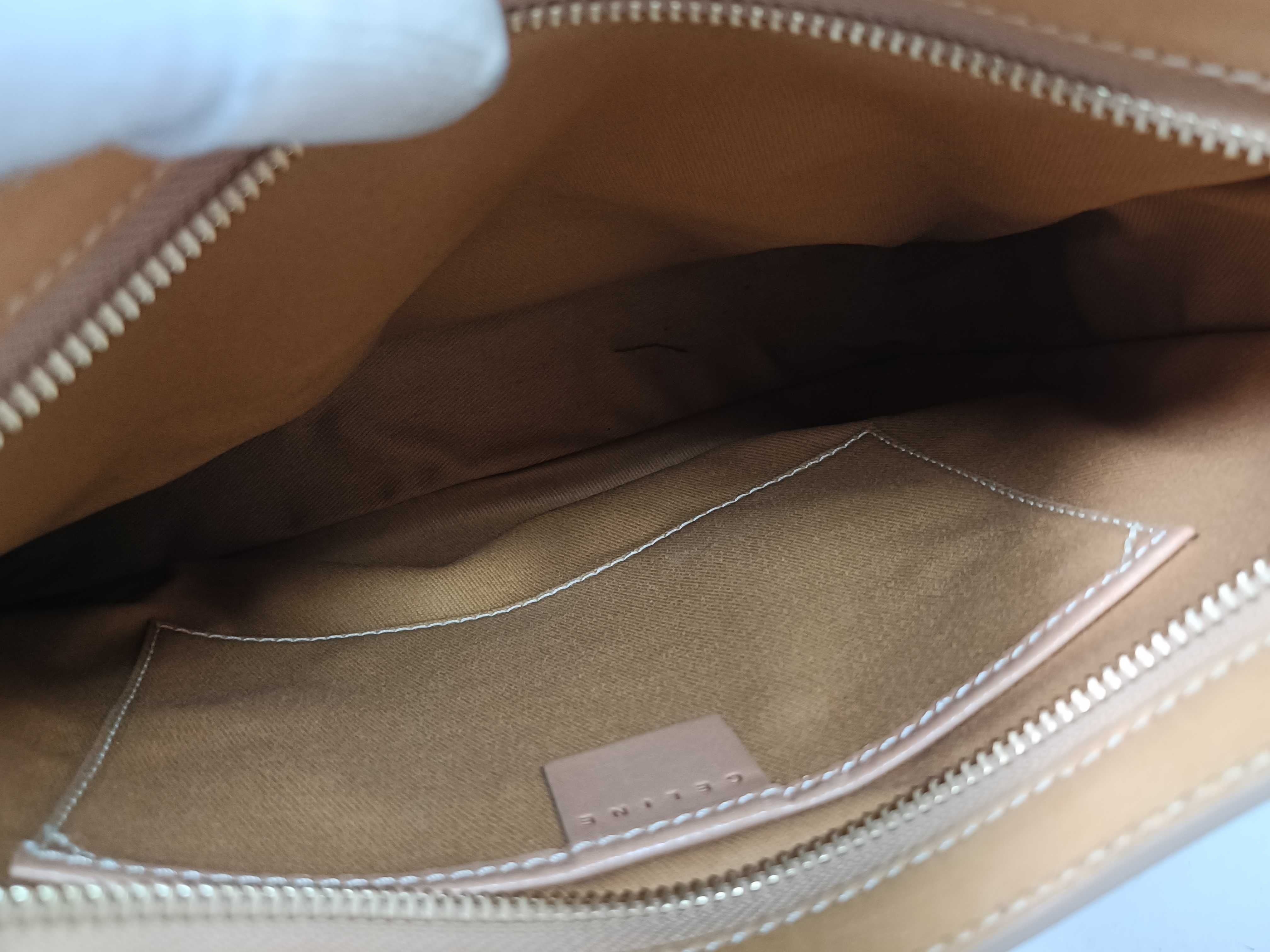 Beige One-Shoulder Shoulder Bag with Tag — view 11