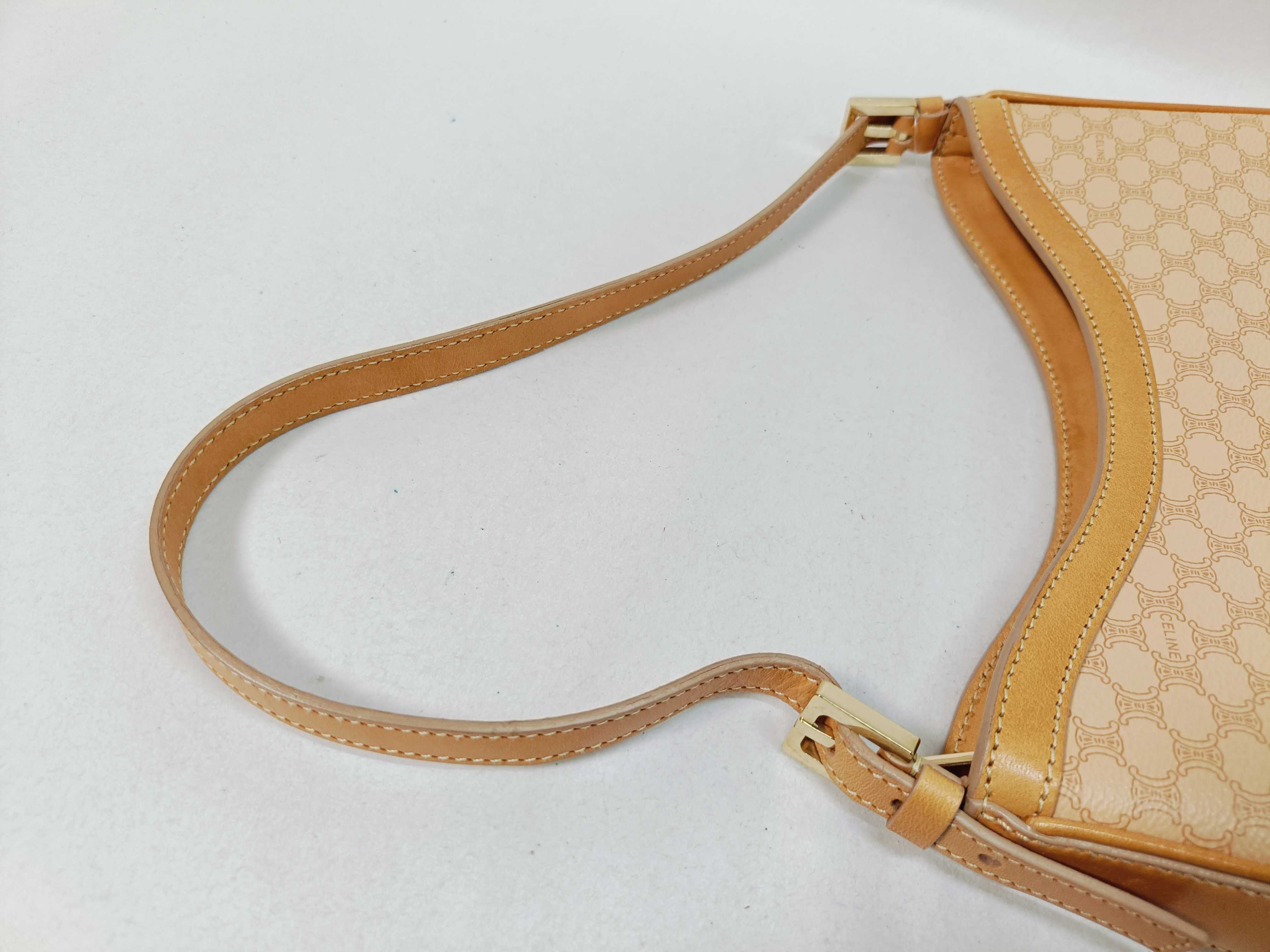 Beige One-Shoulder Shoulder Bag with Tag — view 3