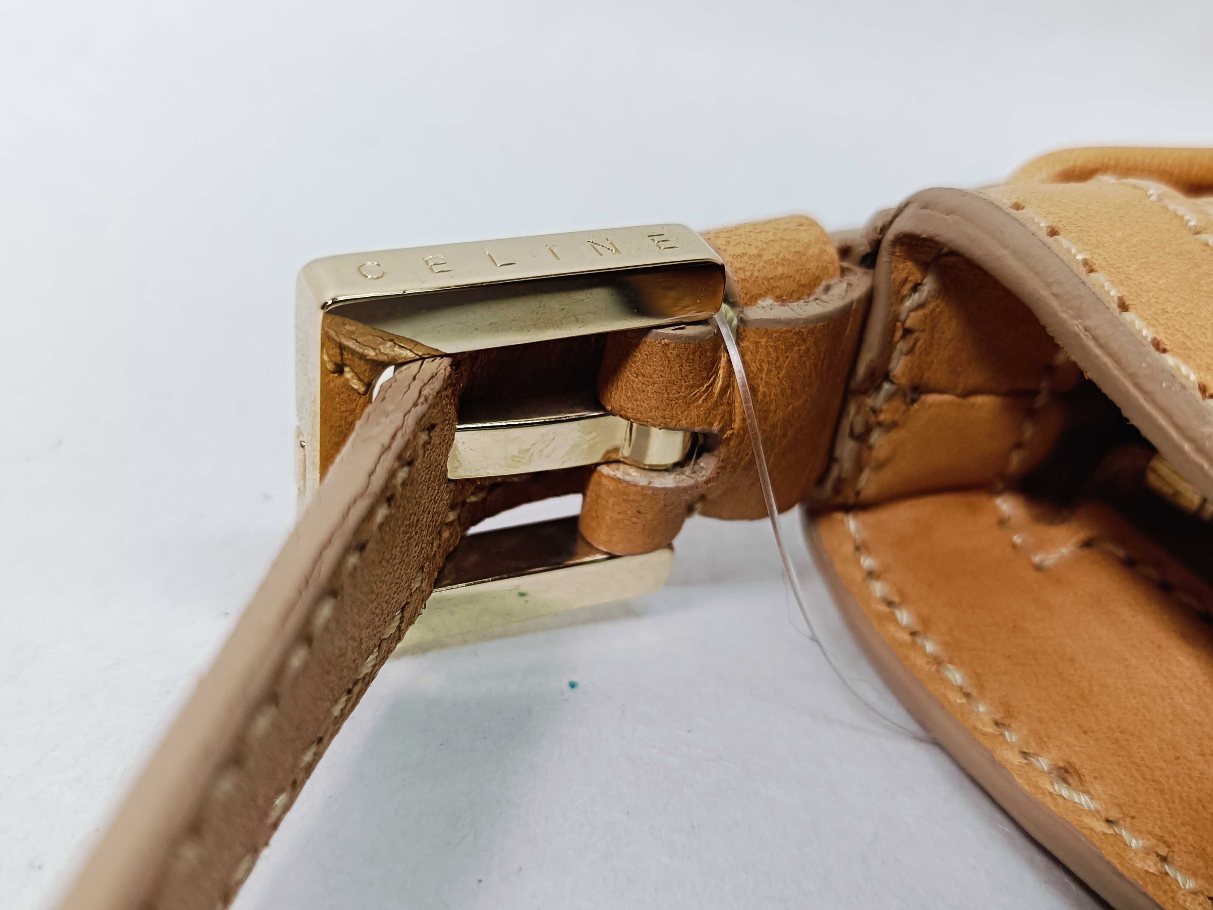 Beige One-Shoulder Shoulder Bag with Tag — view 5