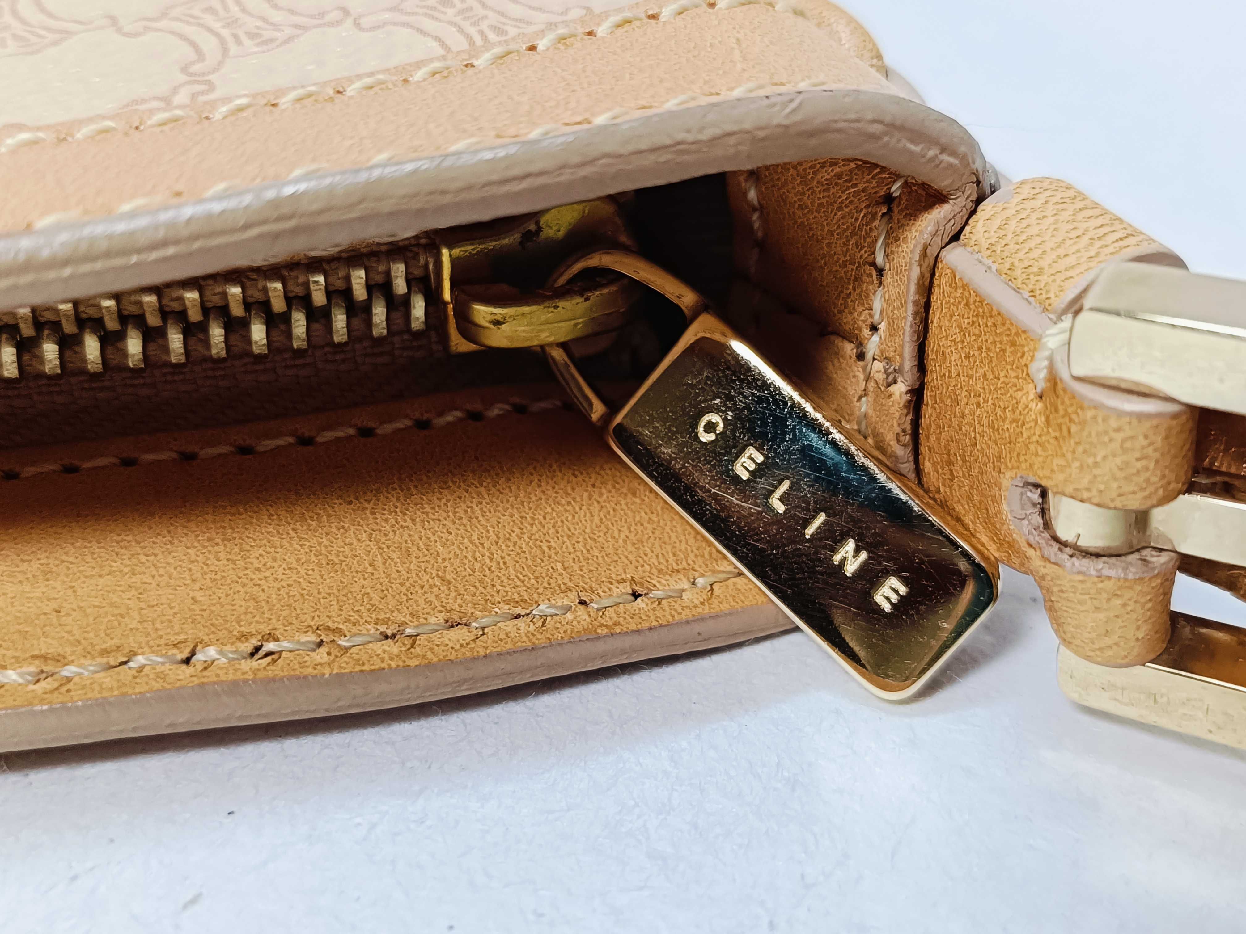 Beige One-Shoulder Shoulder Bag with Tag — view 8