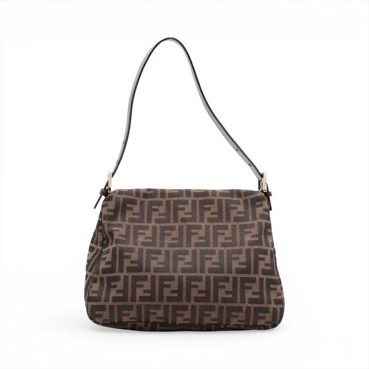 Zucca Mamma Bucket Canvas x Leather Shoulder Bag, Brown — view 2