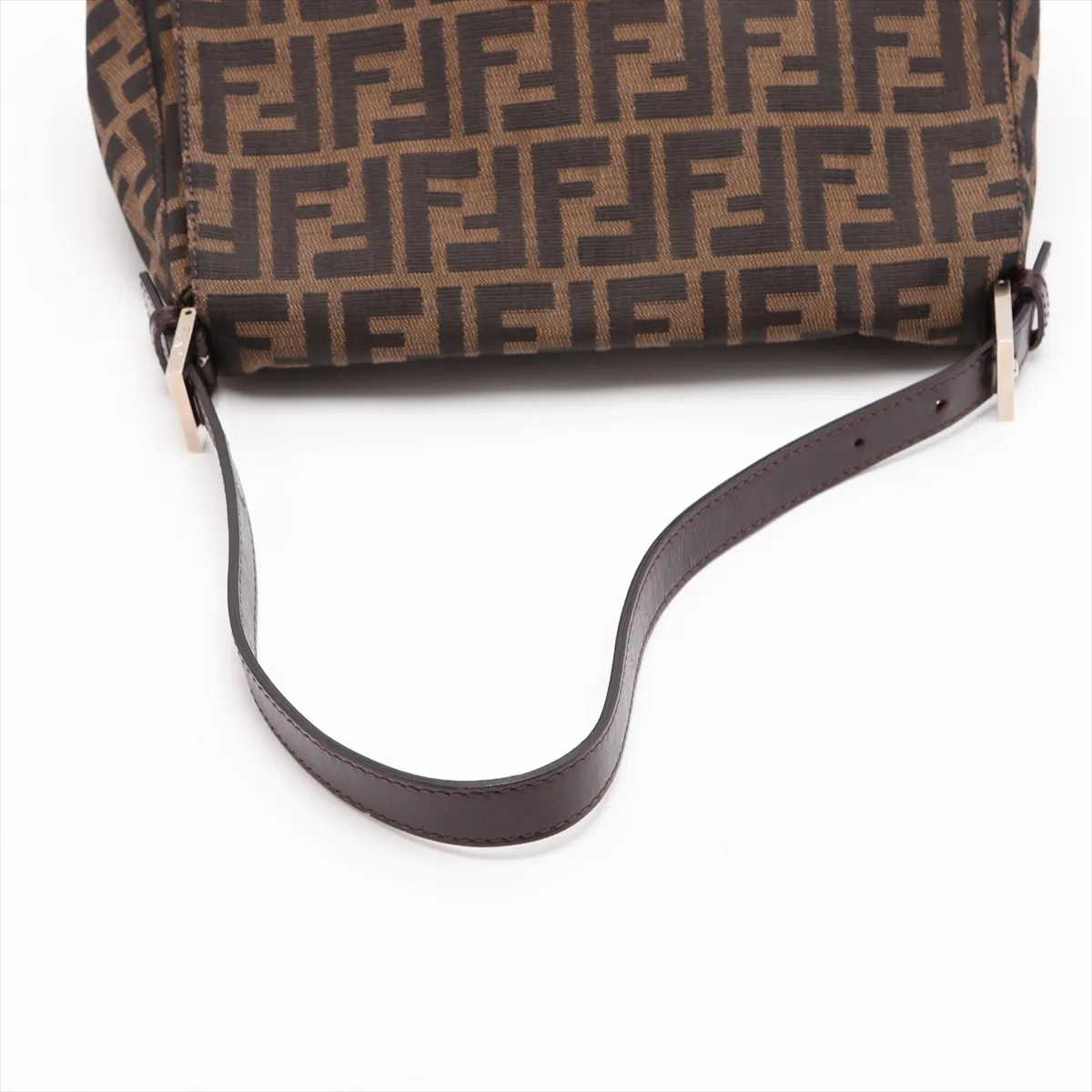 Zucca Mamma Bucket Canvas x Leather Shoulder Bag, Brown — view 5