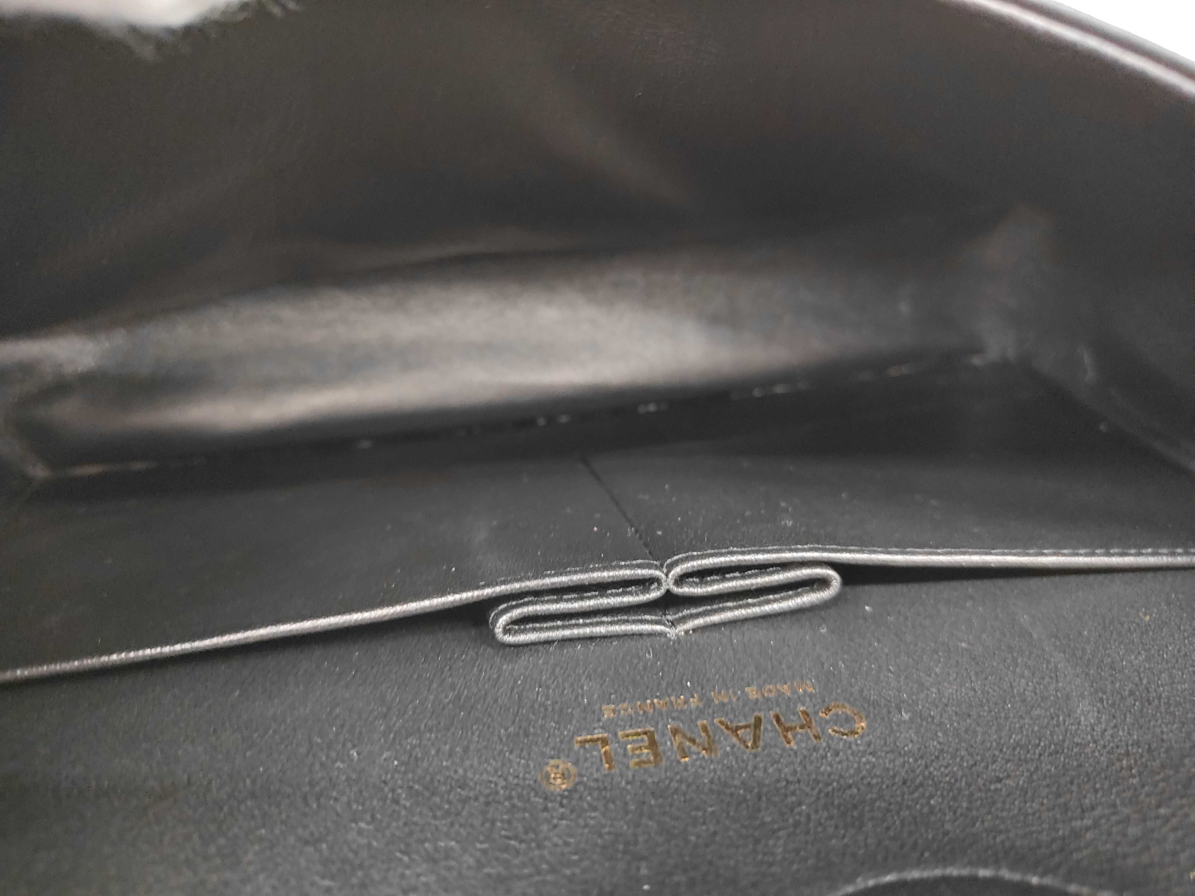 Pleated Matelassé Chain Shoulder Bag, Black Lambskin, Gold Hardware. — view 11