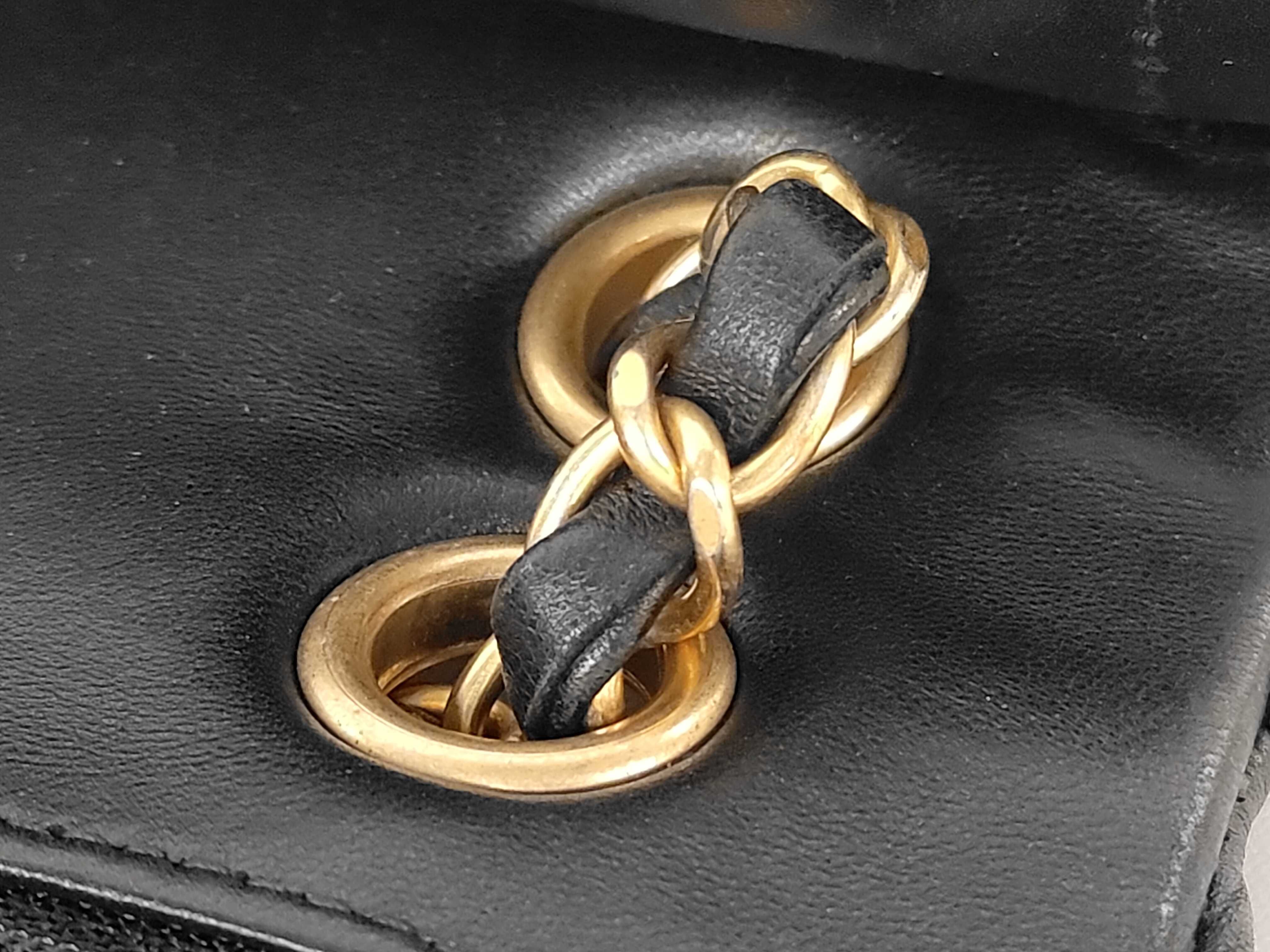 Pleated Matelassé Chain Shoulder Bag, Black Lambskin, Gold Hardware. — view 5