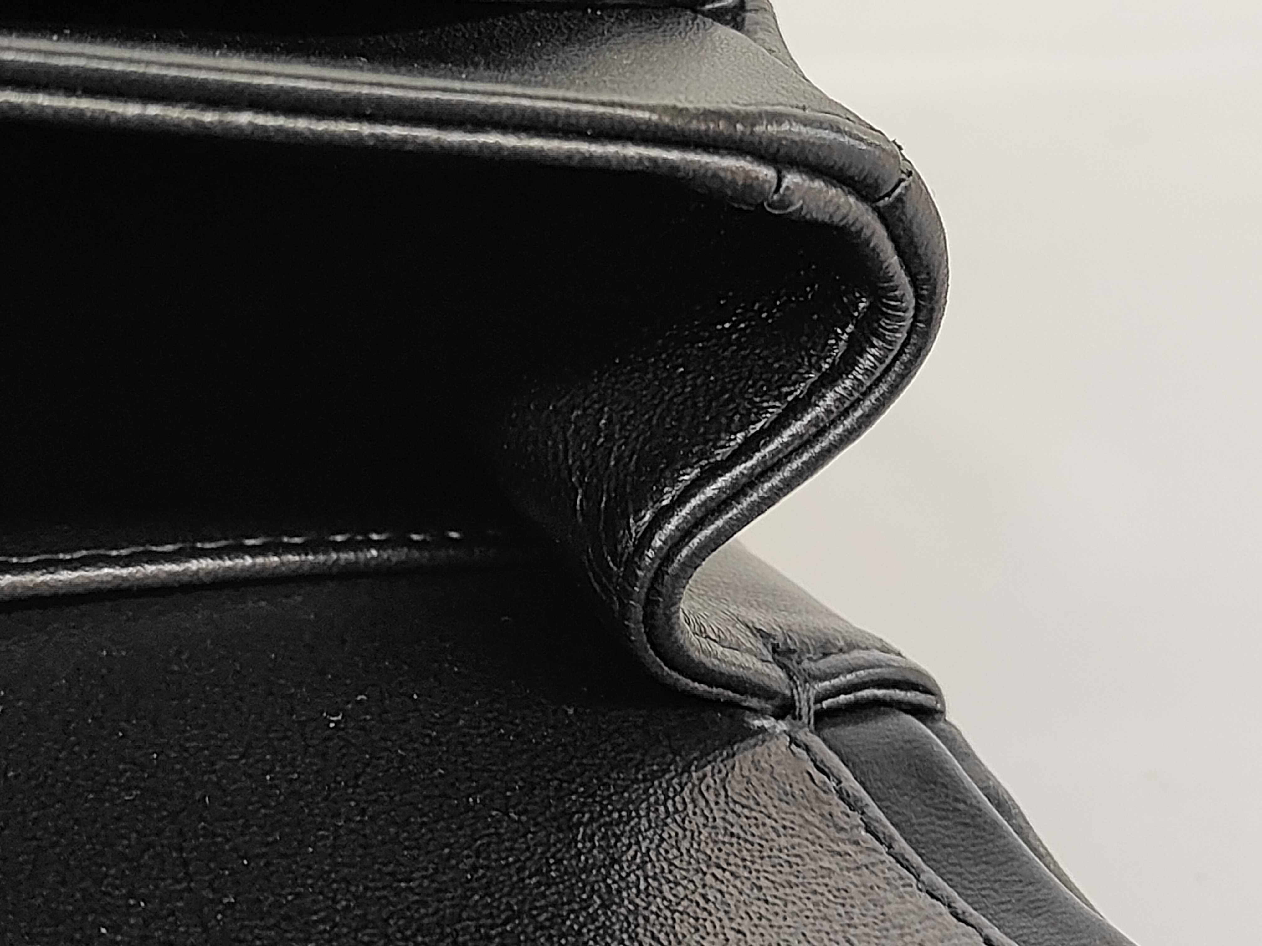 Pleated Matelassé Chain Shoulder Bag, Black Lambskin, Gold Hardware. — view 10