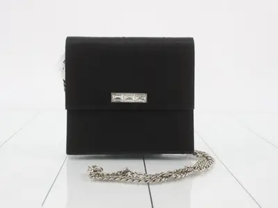Satin Chain Rhinestone Chain Shoulder Bag