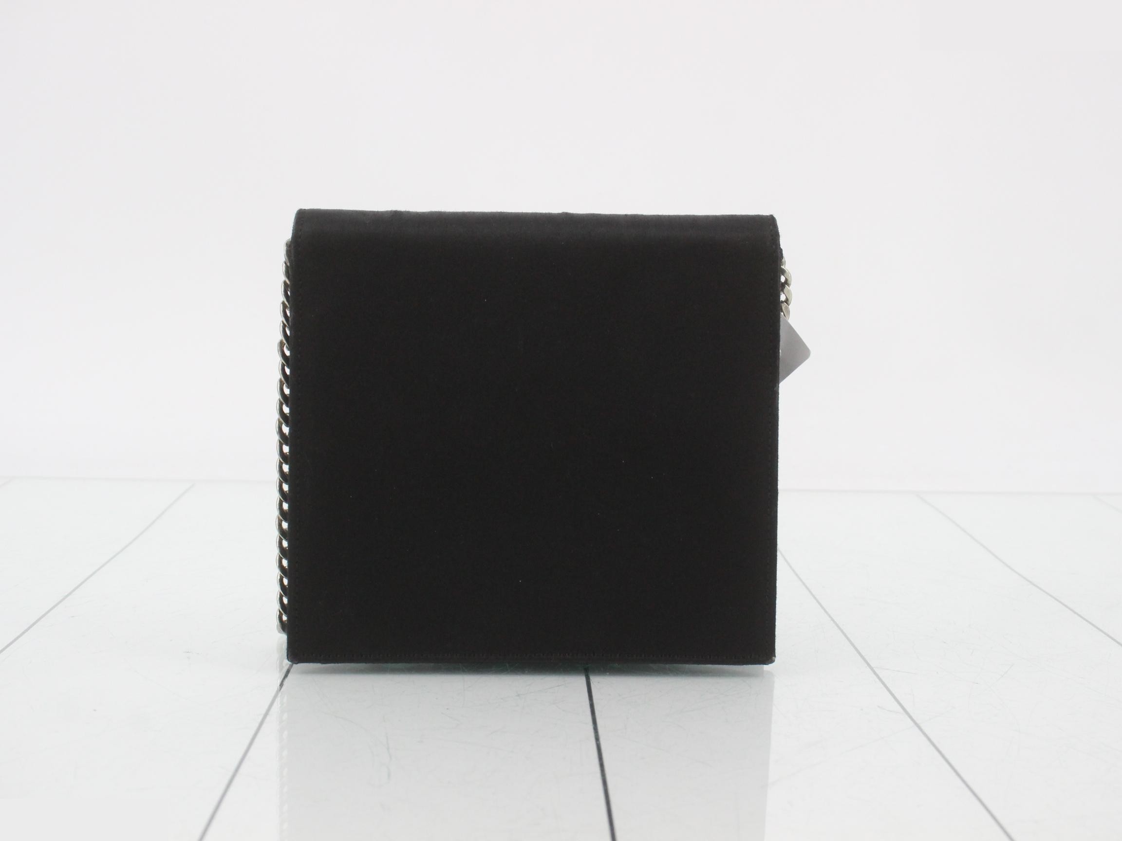 Satin Chain Rhinestone Chain Shoulder Bag — view 2