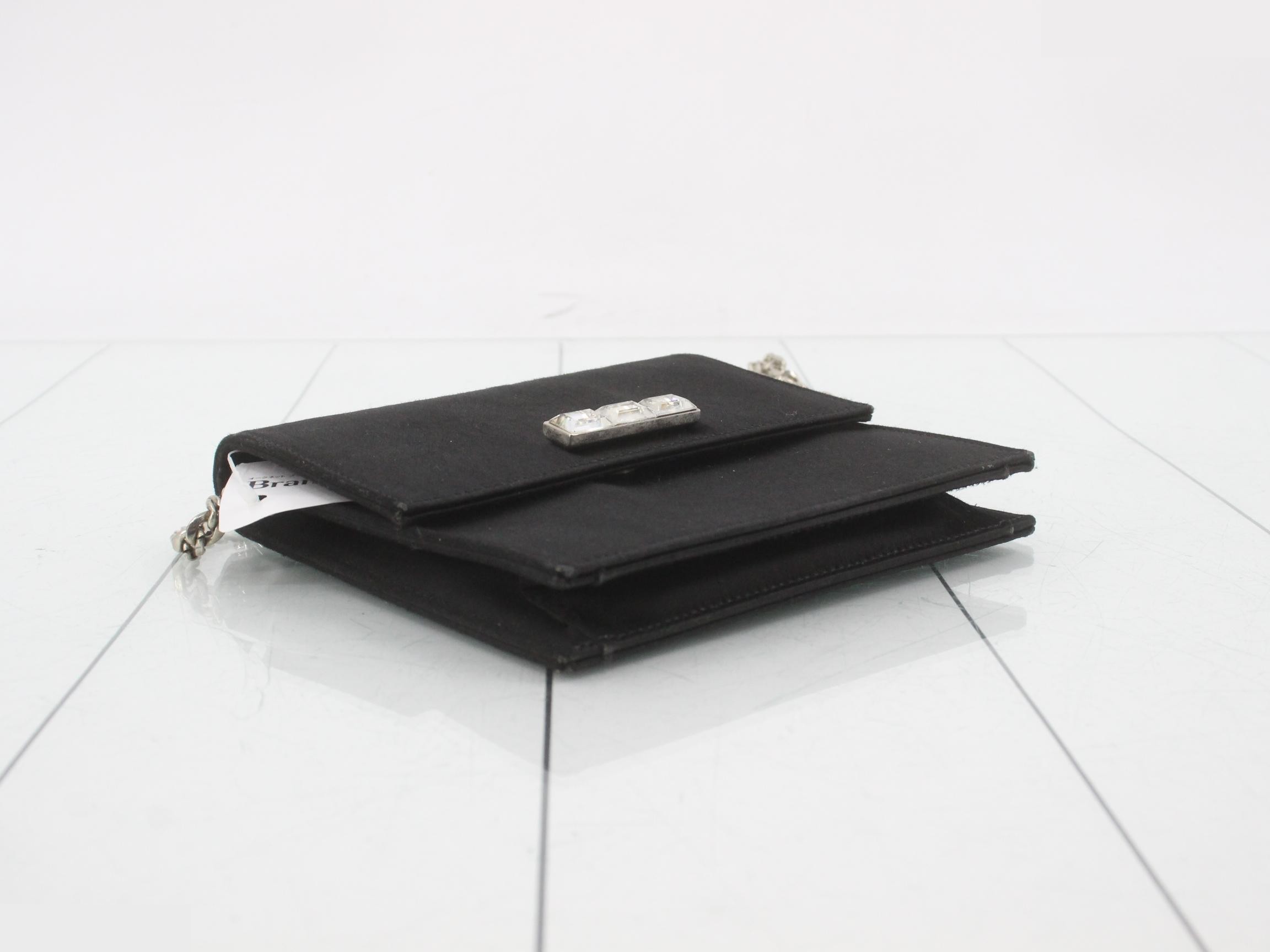 Satin Chain Rhinestone Chain Shoulder Bag — view 5