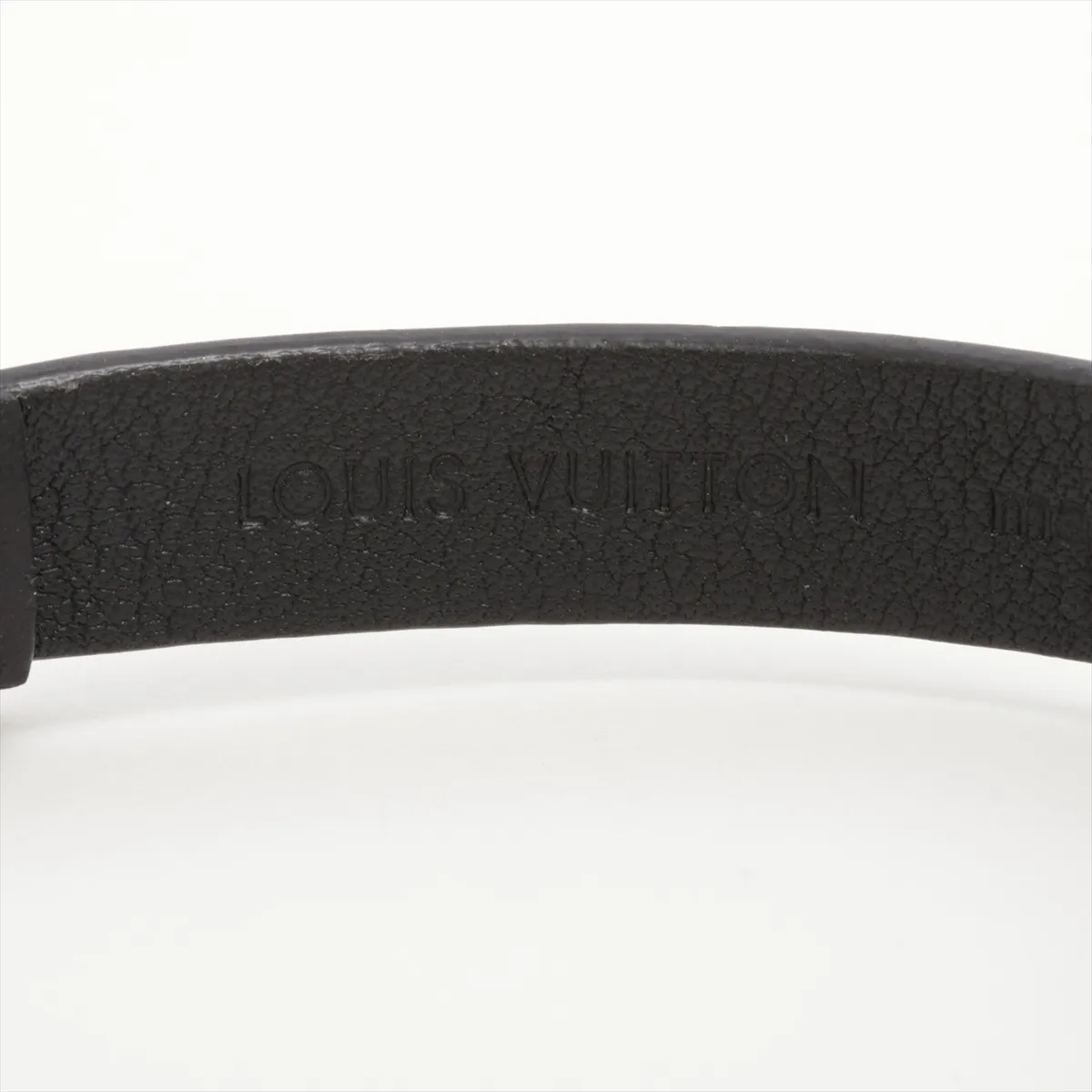 M61705 BC0176 Bracelet, Metal x Leather, Black x Silver. Shows signs of wear, — view 6