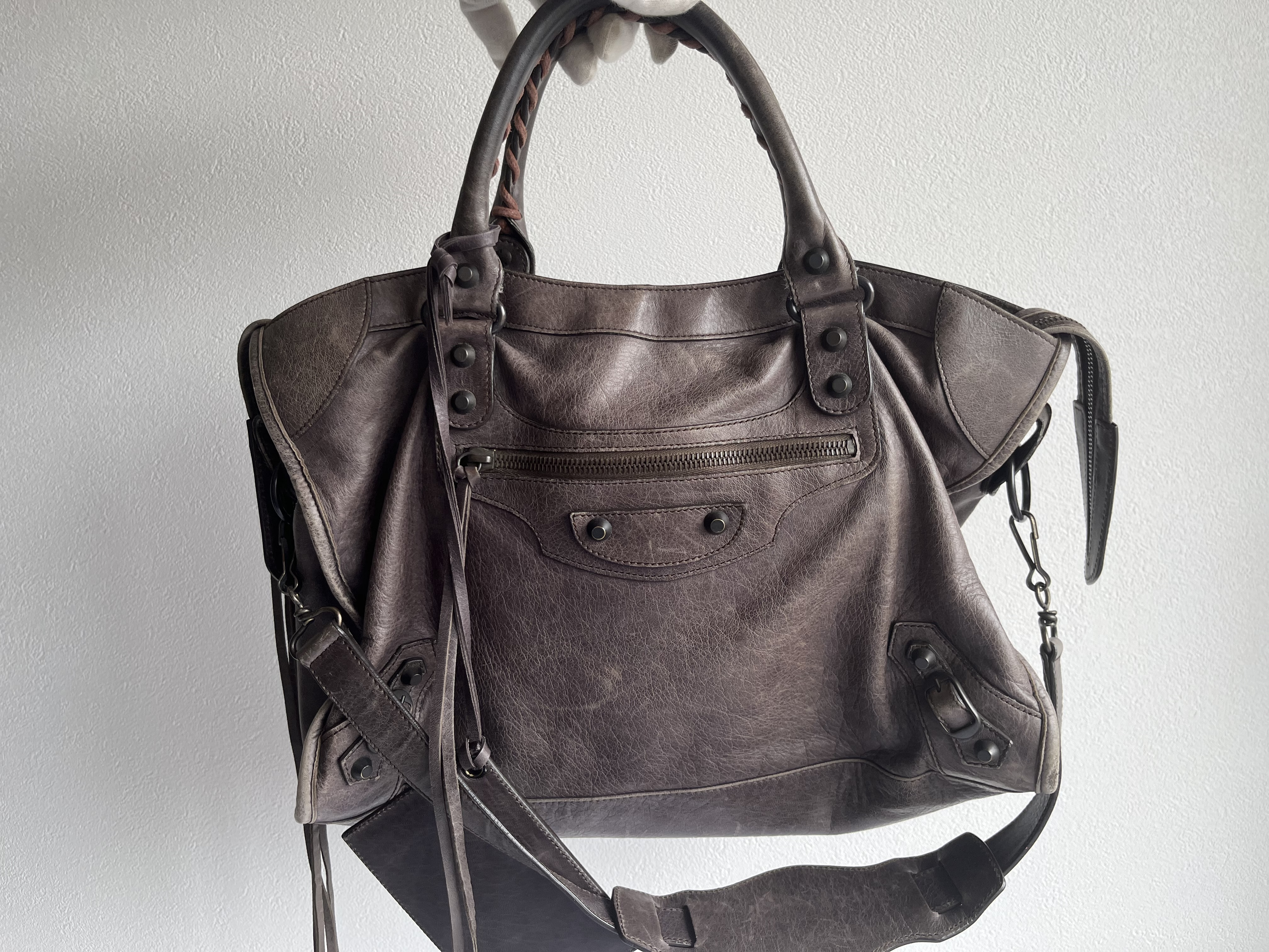 The City Brown Shoulder Bag with Mirror and Shoulder Strap — view 2