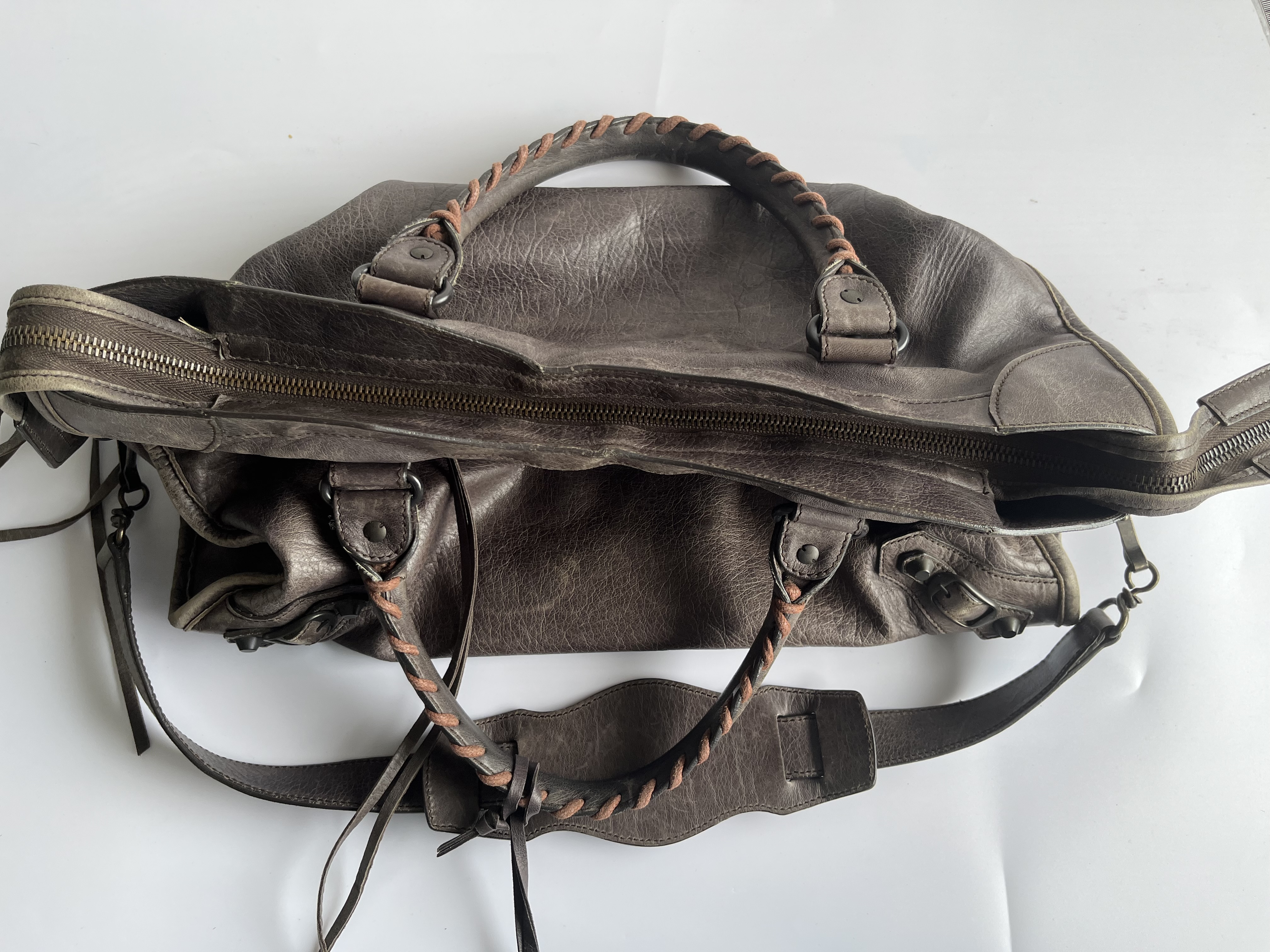 The City Brown Shoulder Bag with Mirror and Shoulder Strap — view 11