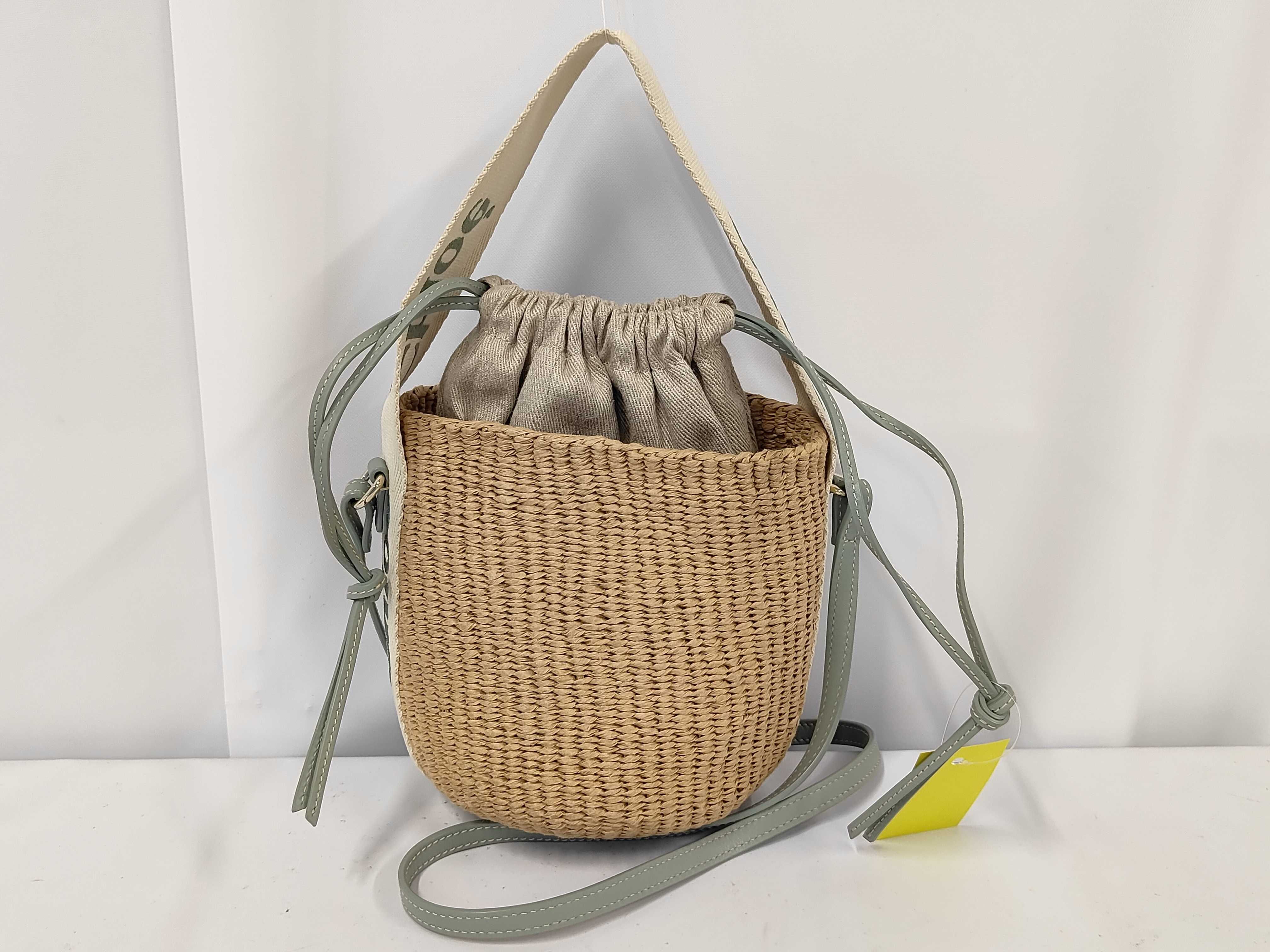 Small Basket Light Blue Shoulder Bag
