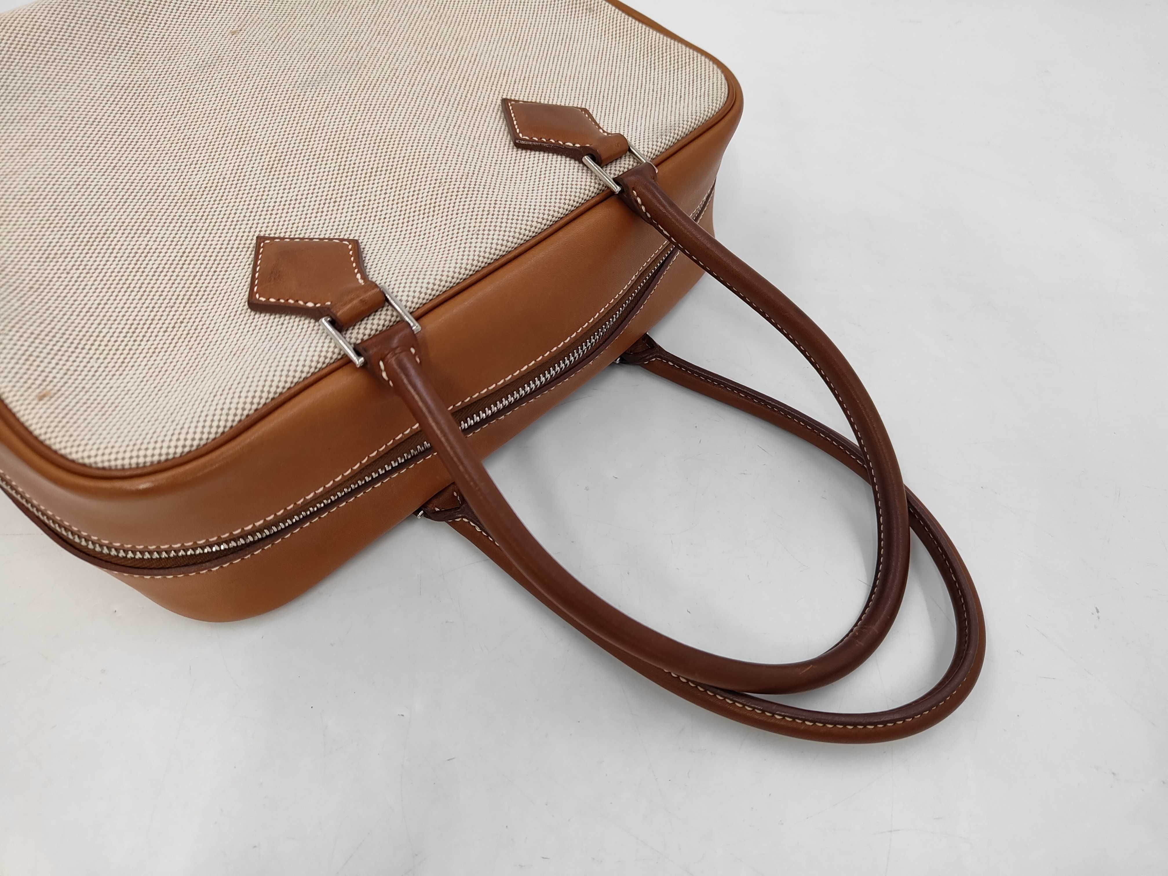 Plume 28 Toile Brown Silver Hardware K Handbag — view 3
