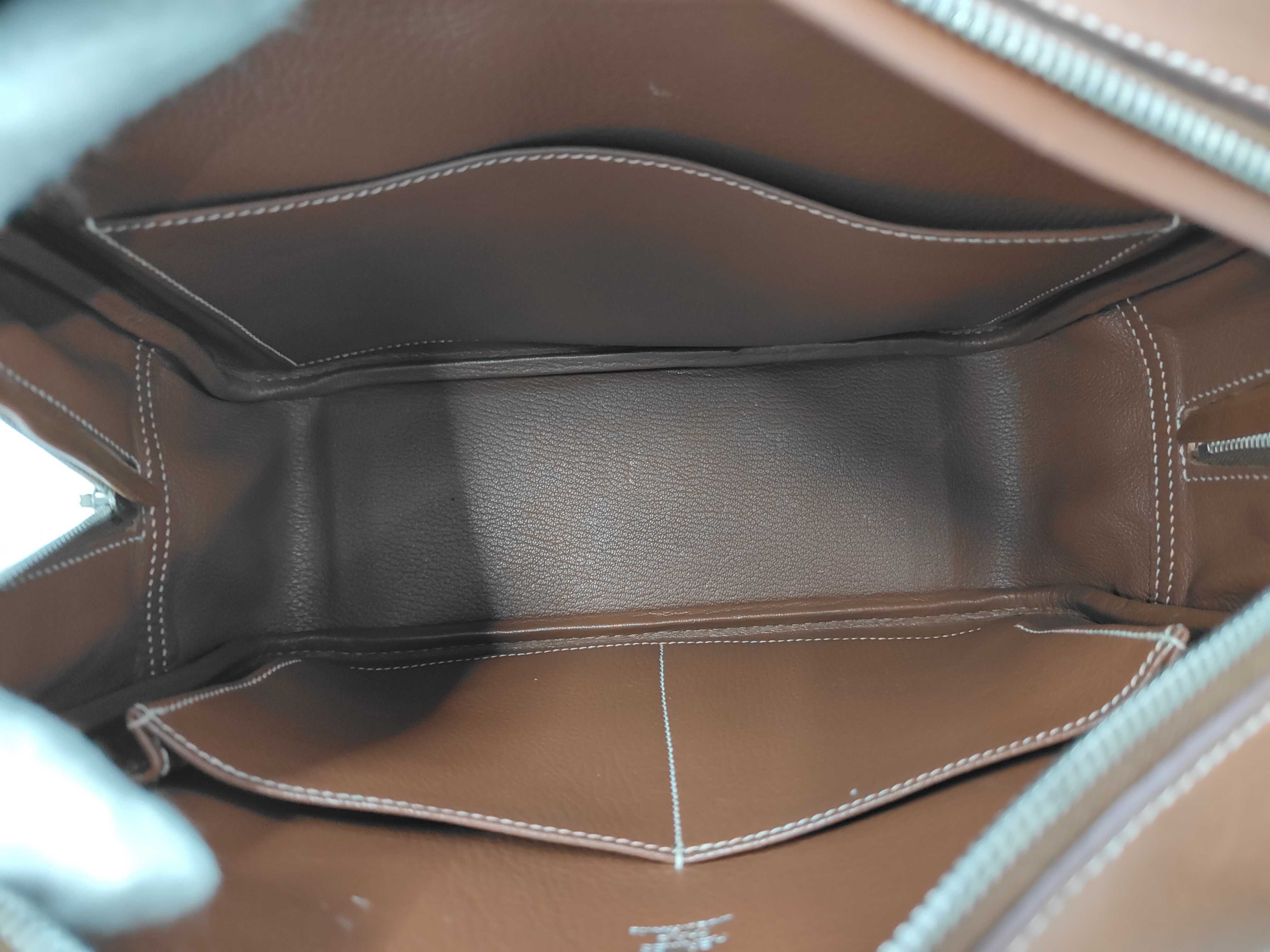 Plume 28 Toile Brown Silver Hardware K Handbag — view 8