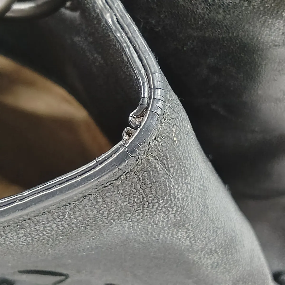 Intrecciato Leather Handbag, Black — view 15