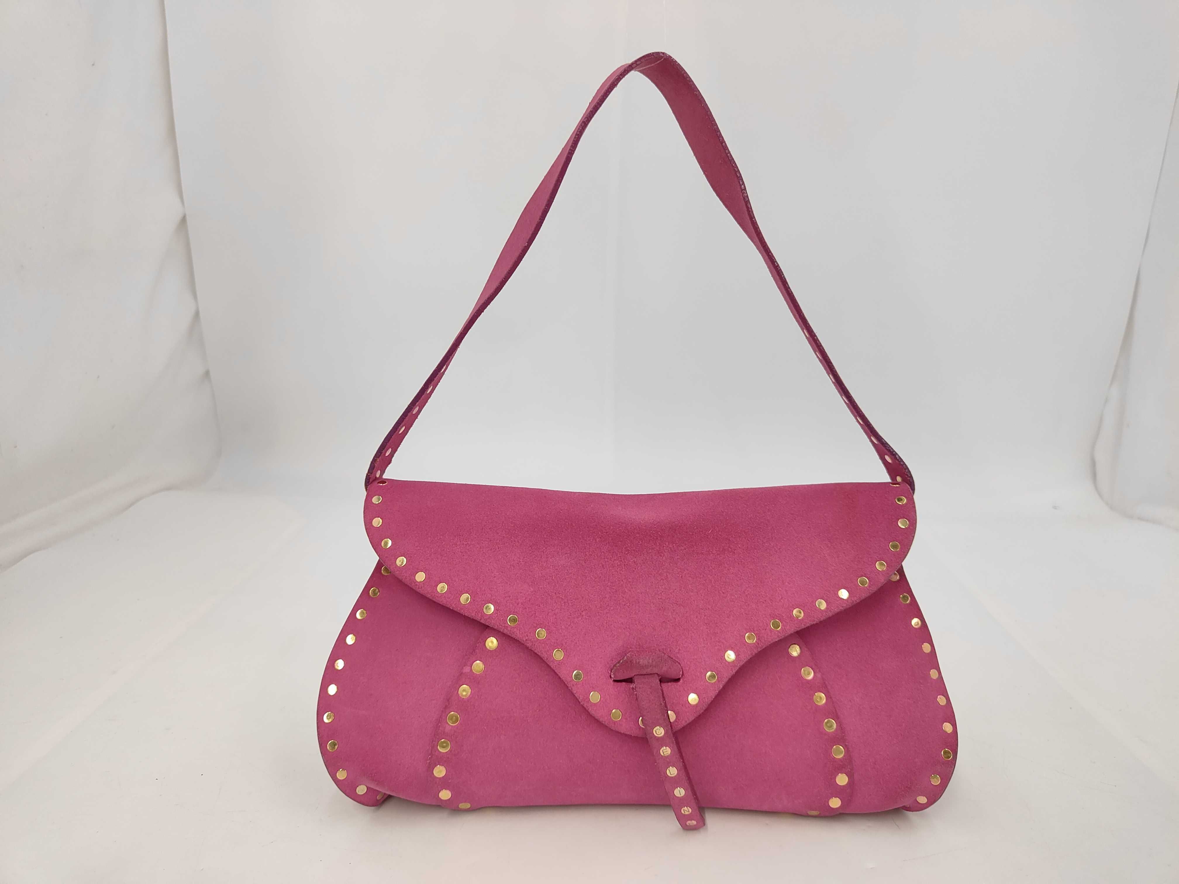 Studded Suede Shoulder Bag