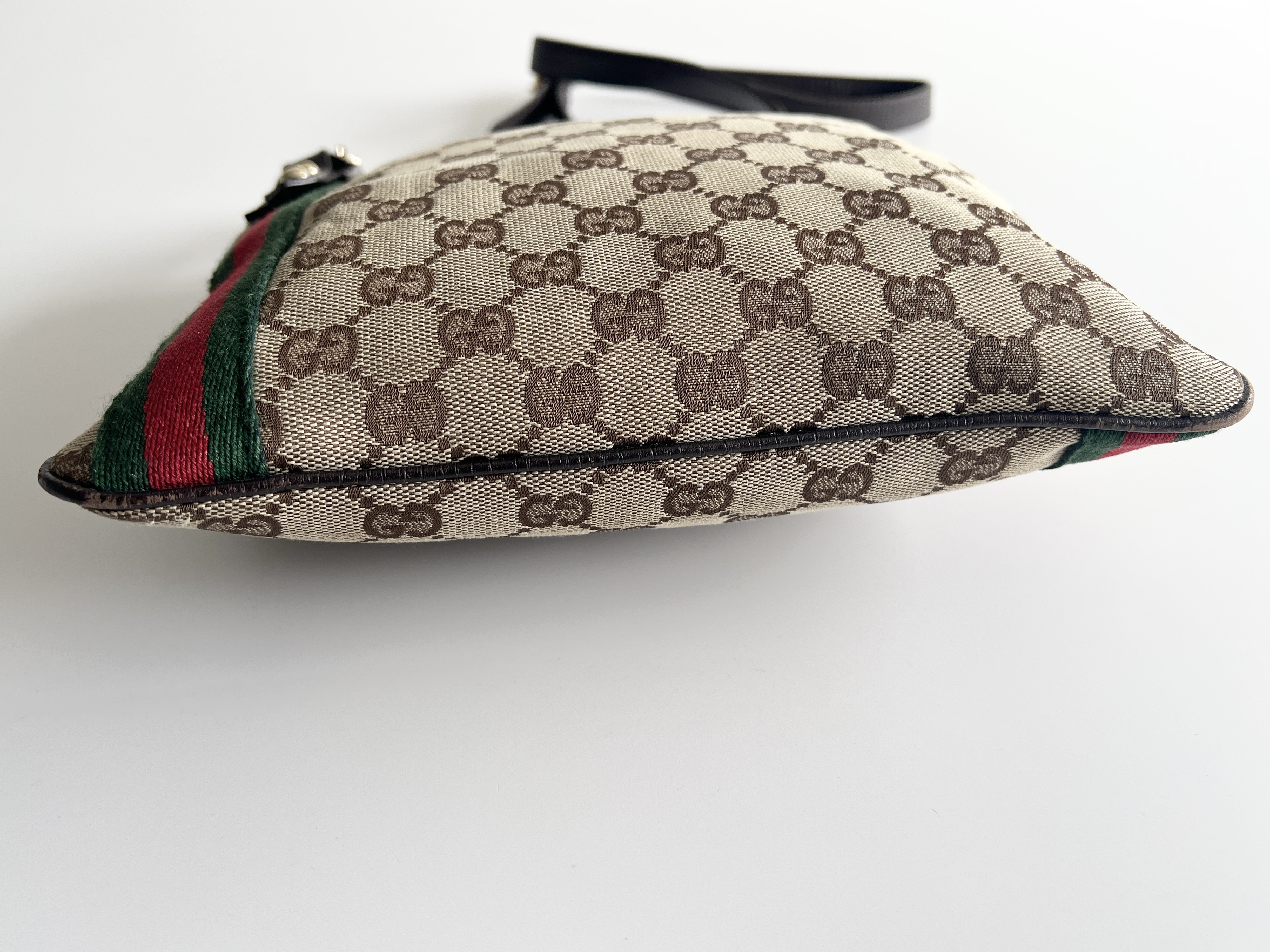 Sherry Line GG Charm Canvas Leather Shoulder Bag Messenger Bag Sacoche Shoulder Bag — view 14