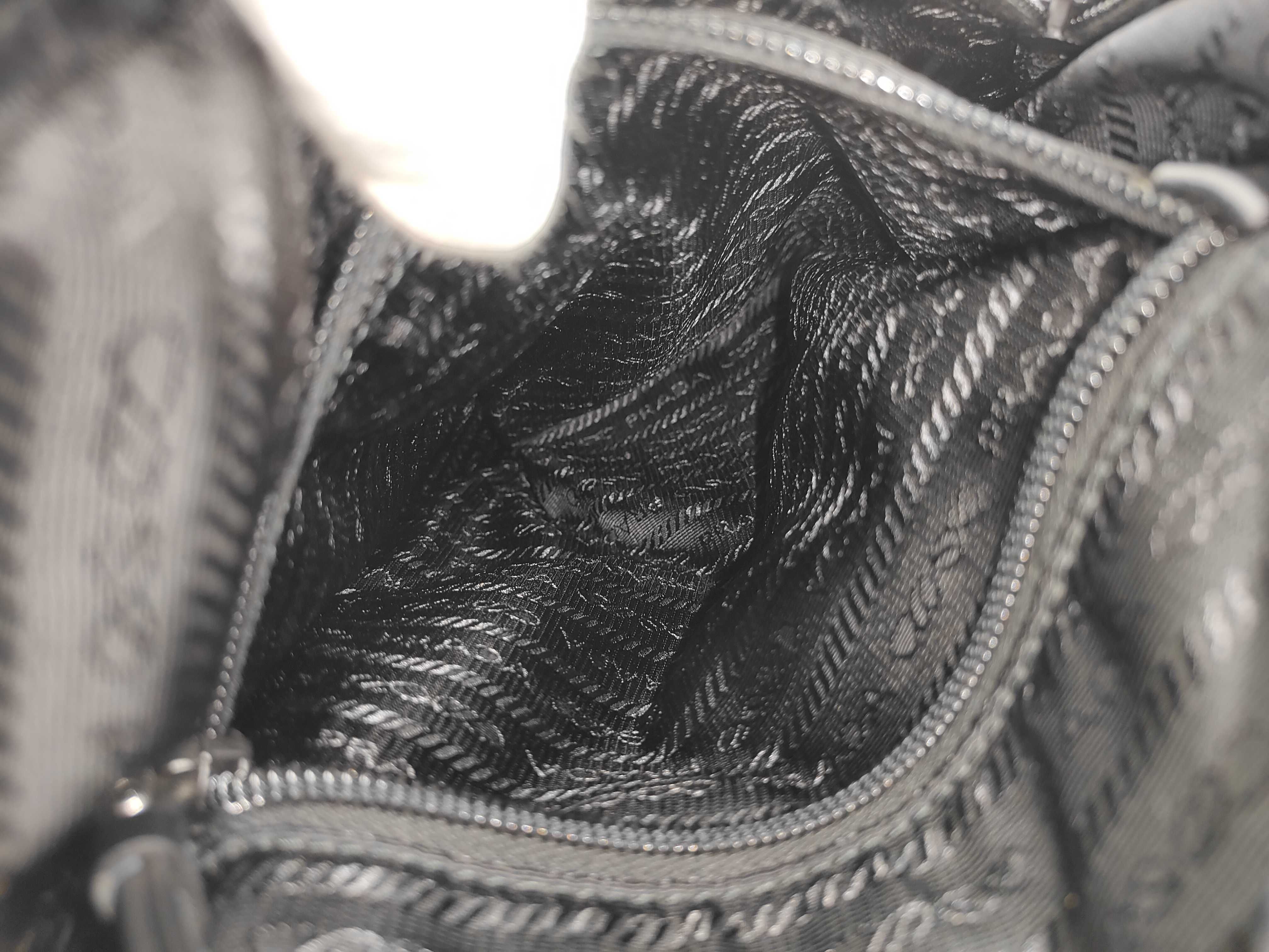 Nylon Shoulder Bag, Black, 2VZ092 — view 13