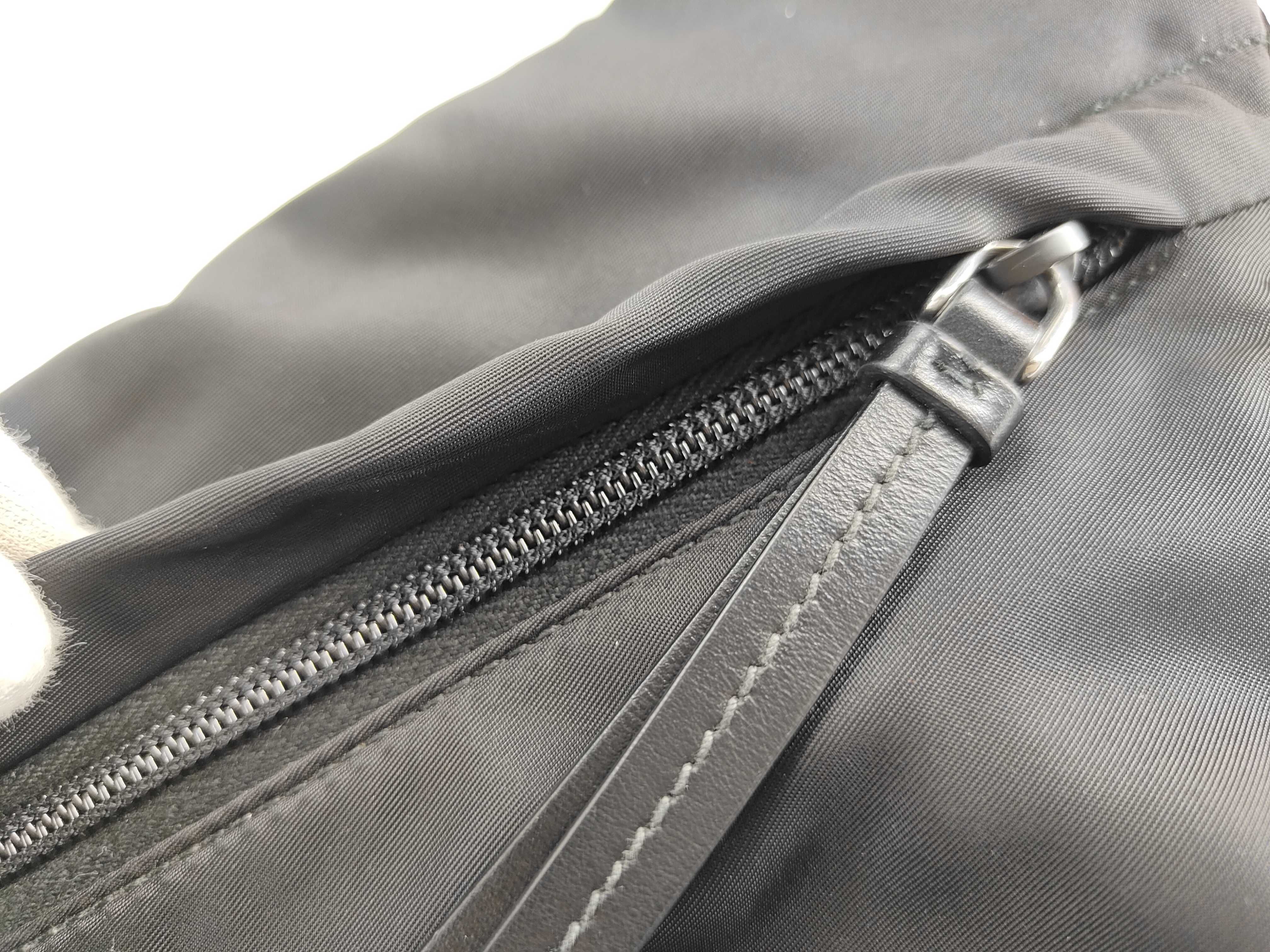 Nylon Shoulder Bag, Black, 2VZ092 — view 15