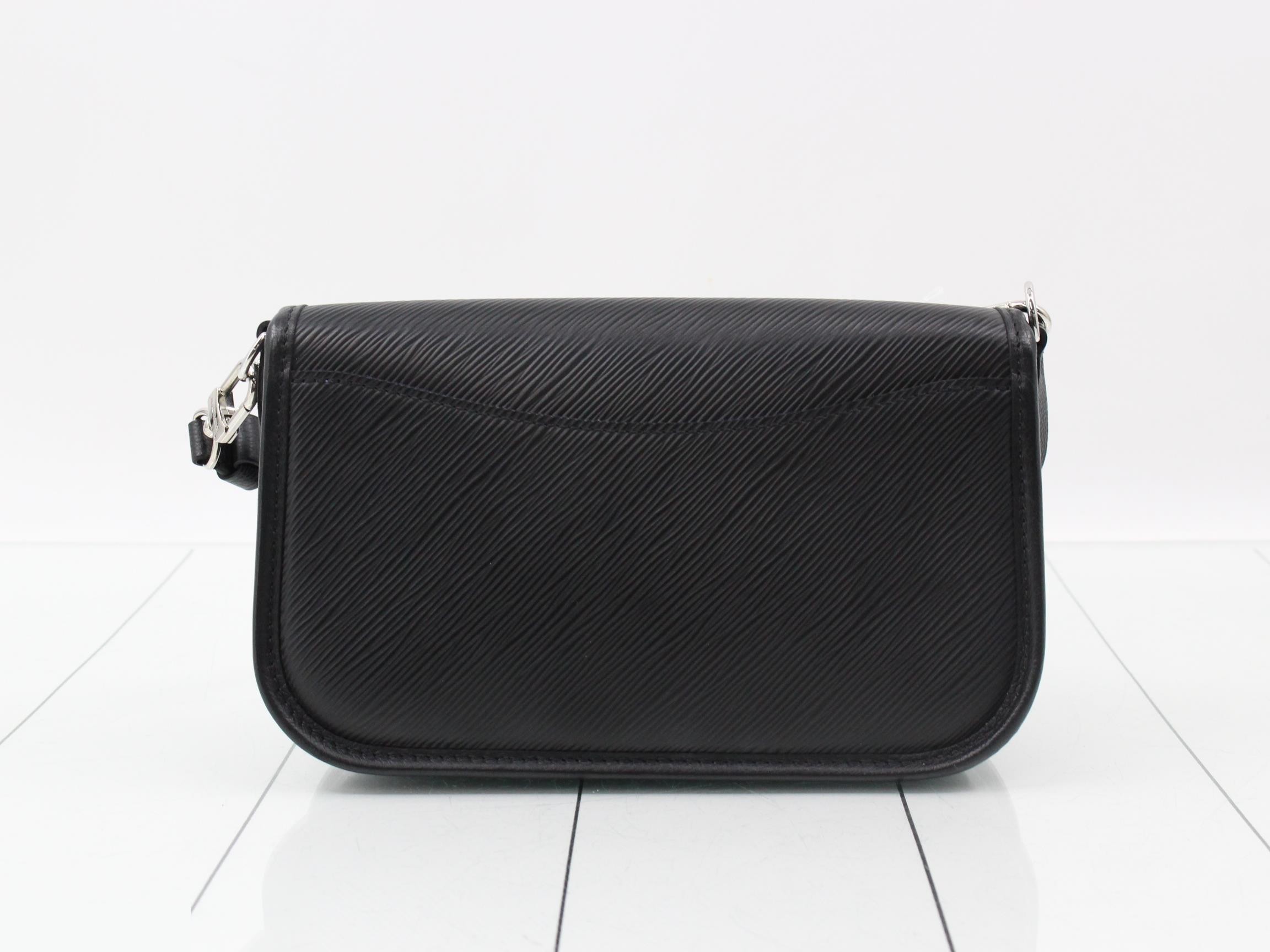 Bouchy Black Epi Calfskin Shoulder Bag with Black Hardware — view 2