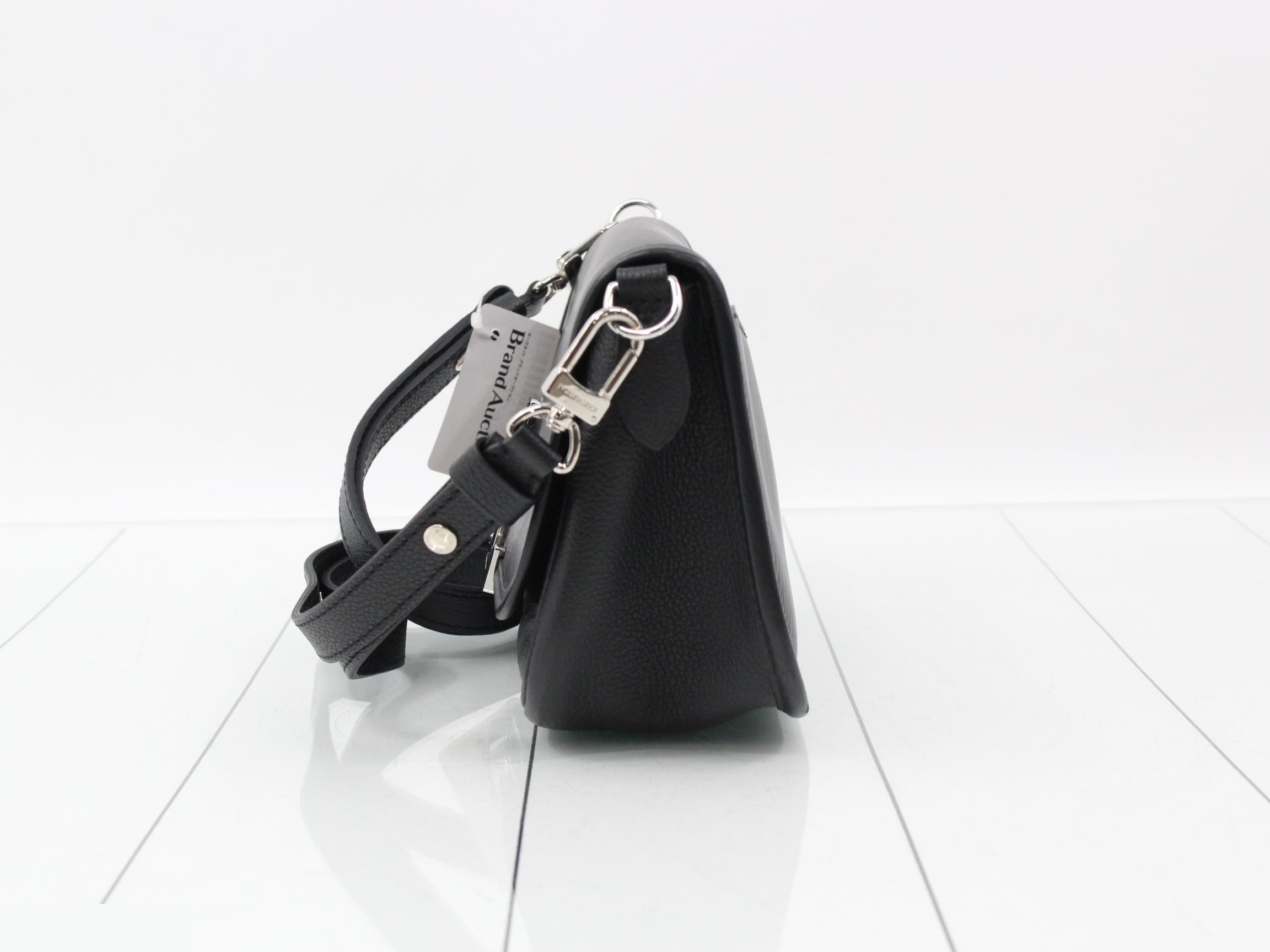 Bouchy Black Epi Calfskin Shoulder Bag with Black Hardware — view 3
