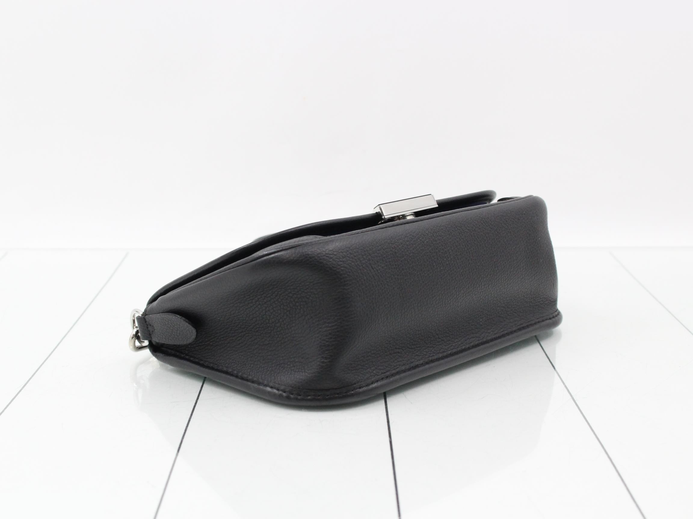 Bouchy Black Epi Calfskin Shoulder Bag with Black Hardware — view 5