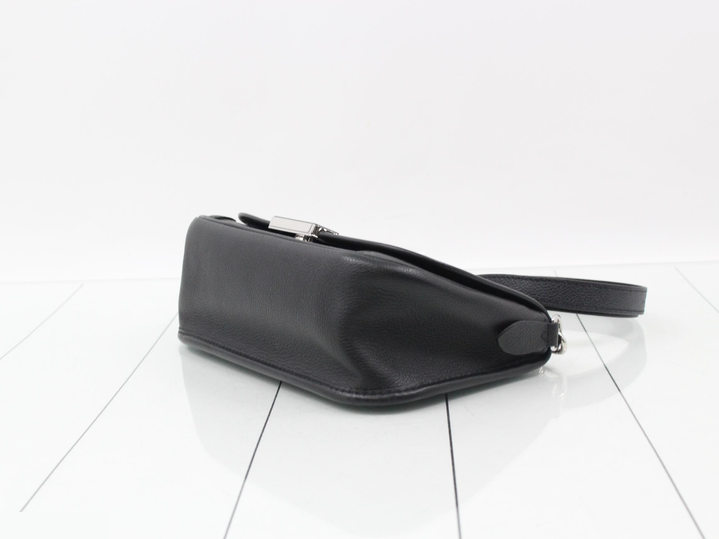 Bouchy Black Epi Calfskin Shoulder Bag with Black Hardware — view 6