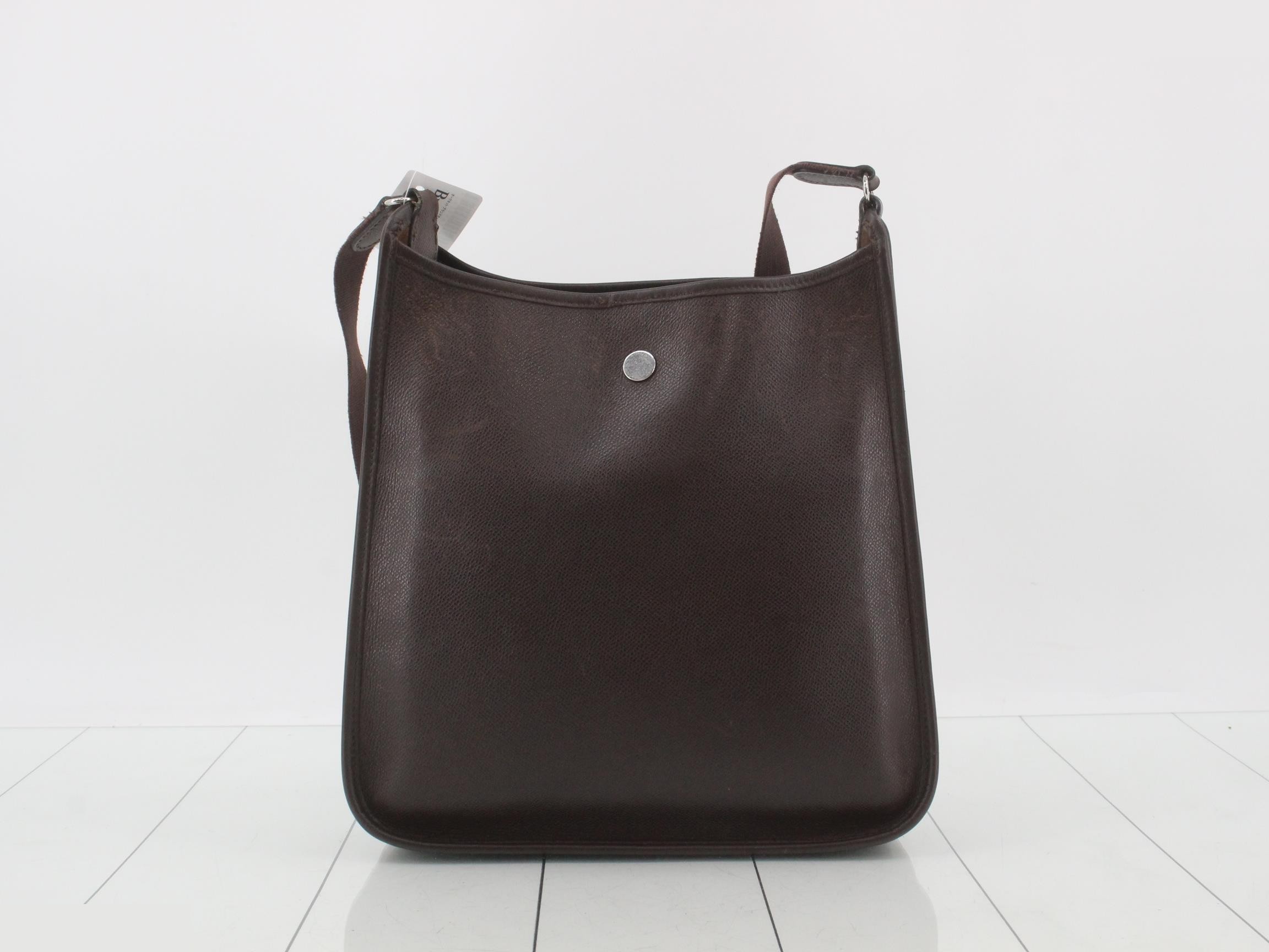 Vespa PM, Veau Epsom leather, Dark Brown, H stamp — view 2