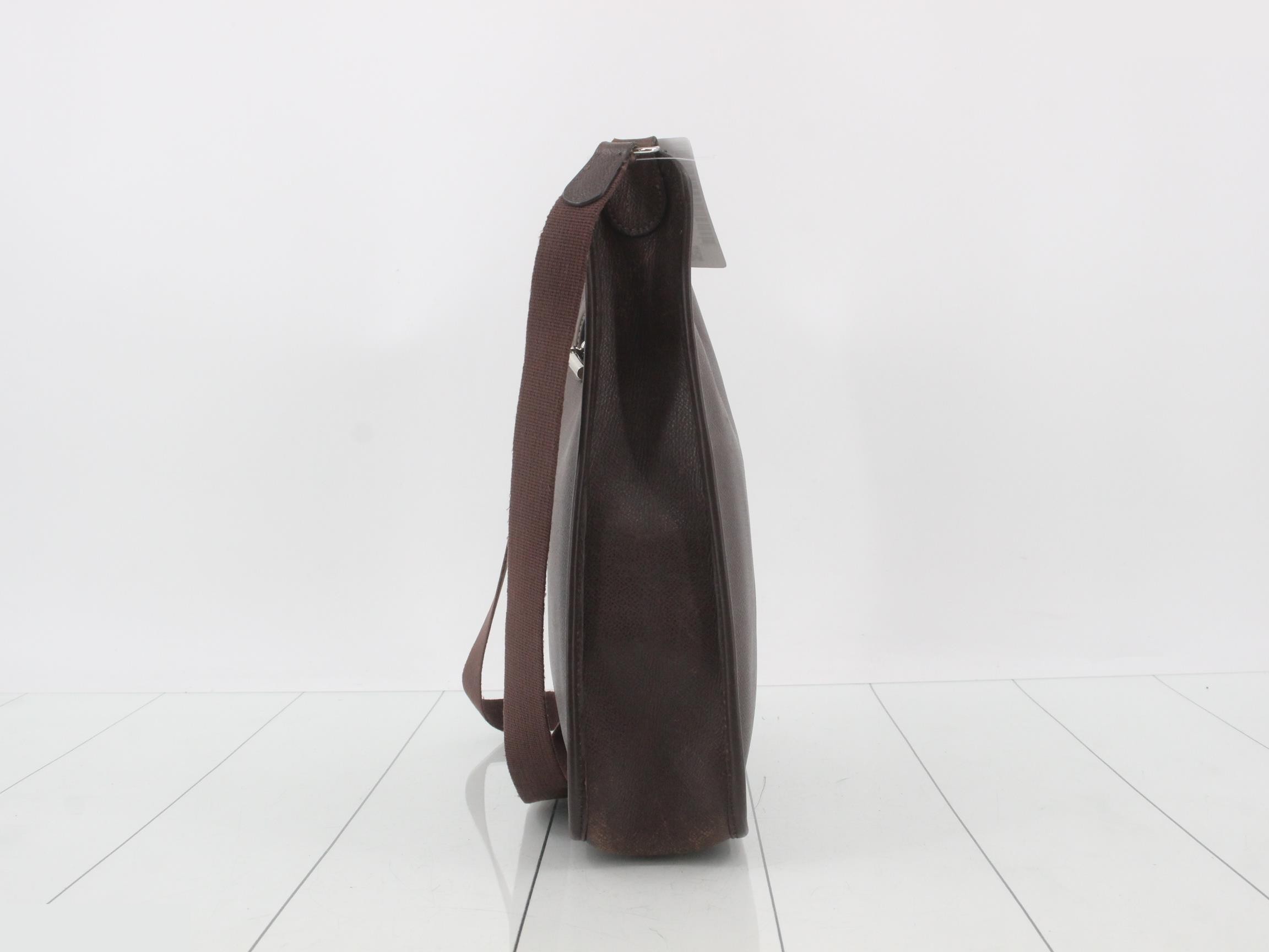 Vespa PM, Veau Epsom leather, Dark Brown, H stamp — view 3