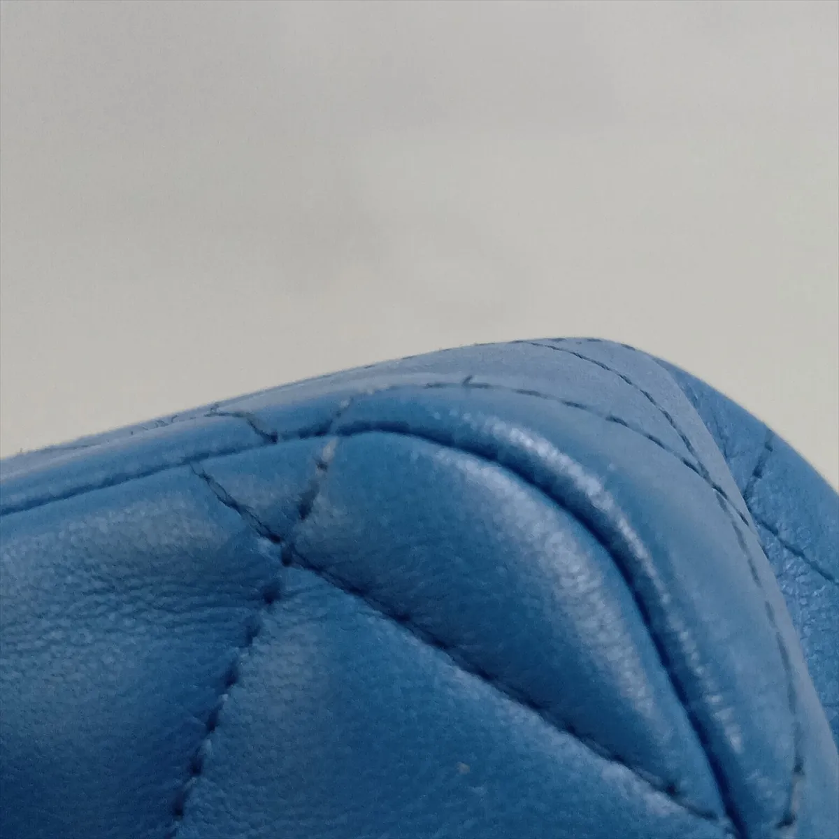 [Individually packaged] Chanel Matelassé 25 Lambskin Double Flap Double Chain Bag, Blue with Gold Hardware, 27973749, Serial Number 27, A01112 — view 15
