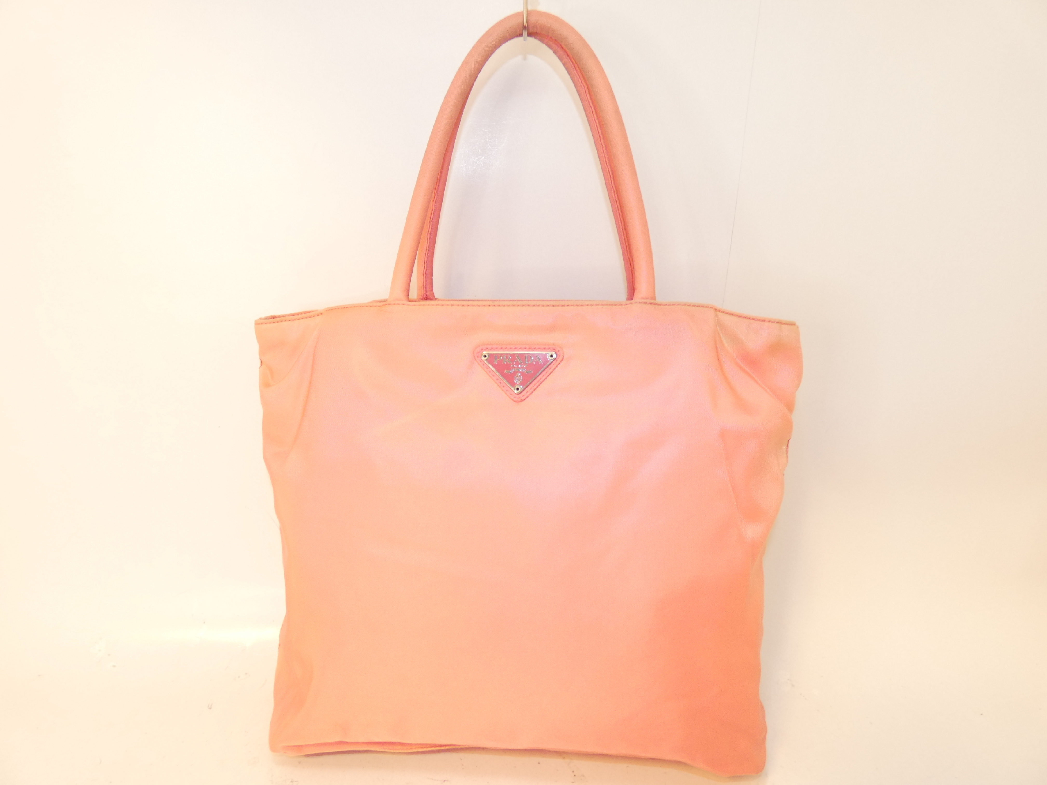 Nylon Pink Hand Tote Bag