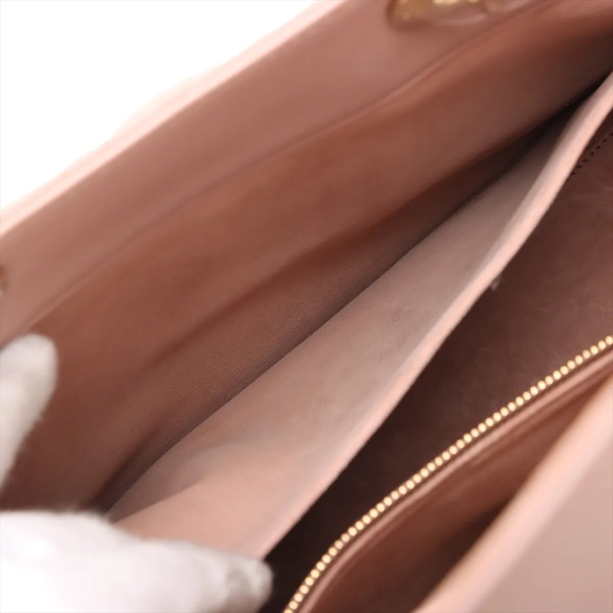 Lady Dior Cannage Large Leather 2-Way Handbag Pink — view 10