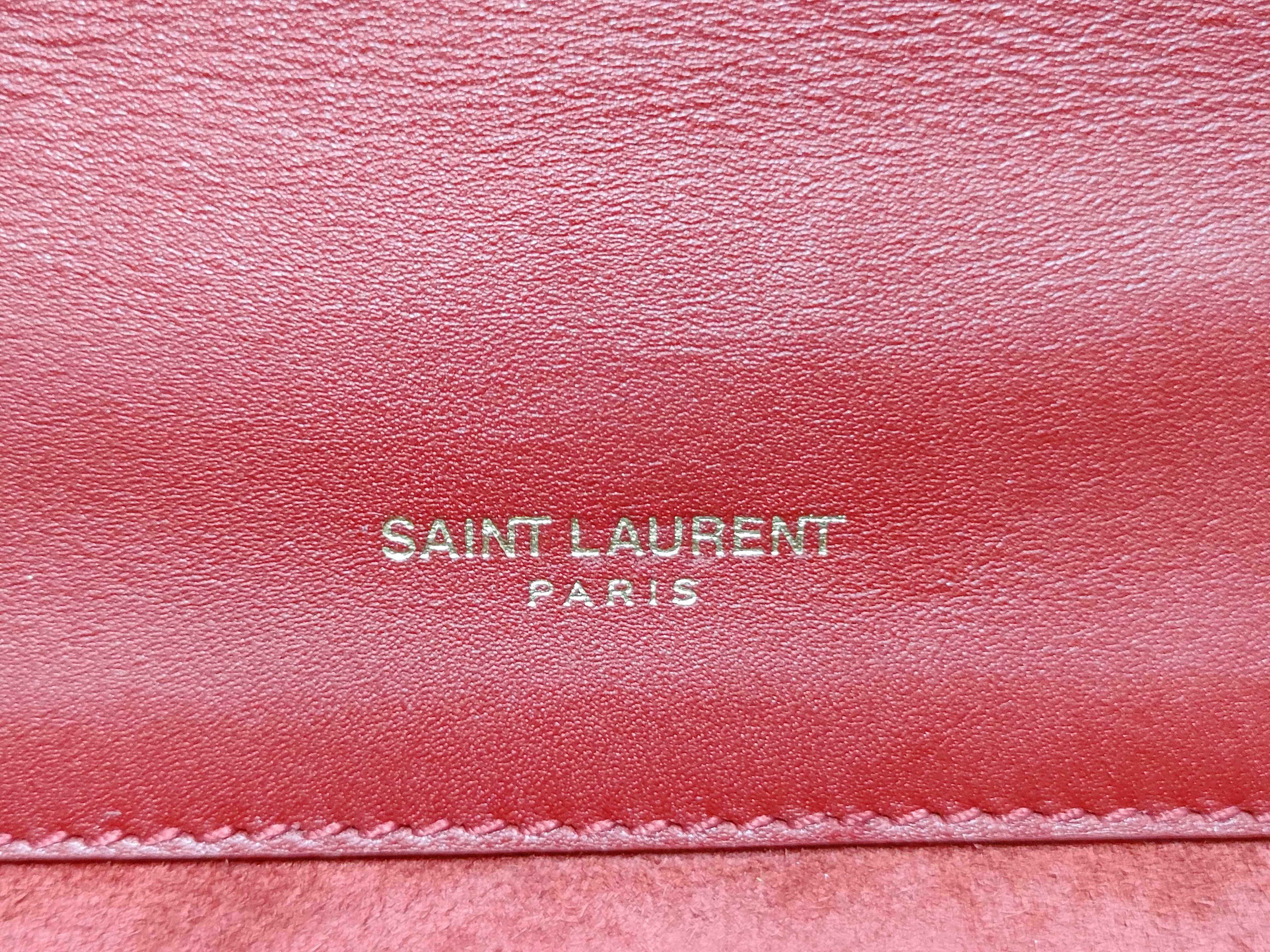 Zoe Red Leather Chain Shoulder Bag for Women — view 13