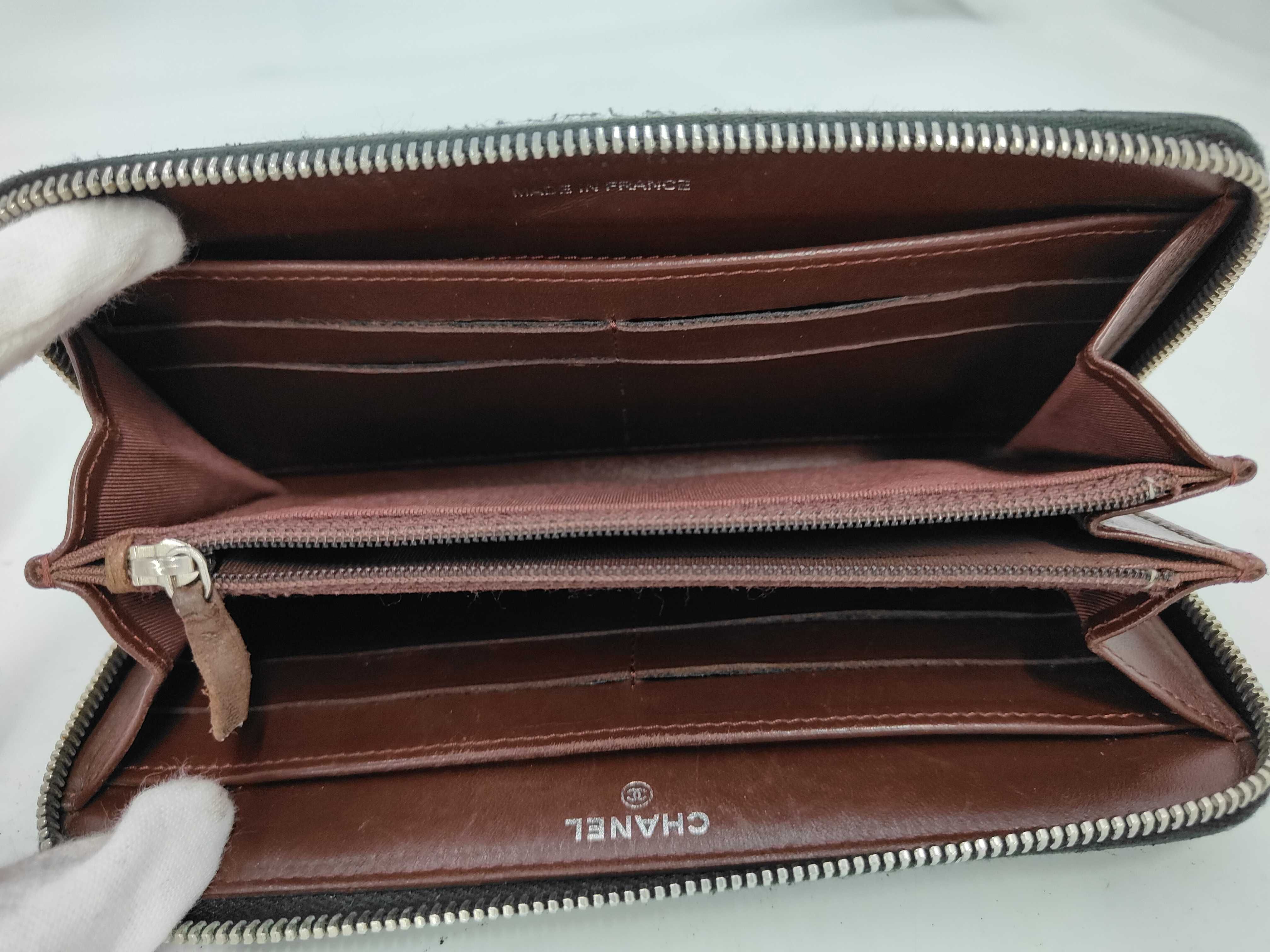 Coco Mark Lambskin Round Zip Long Wallet (with seal, card, and box) — view 5