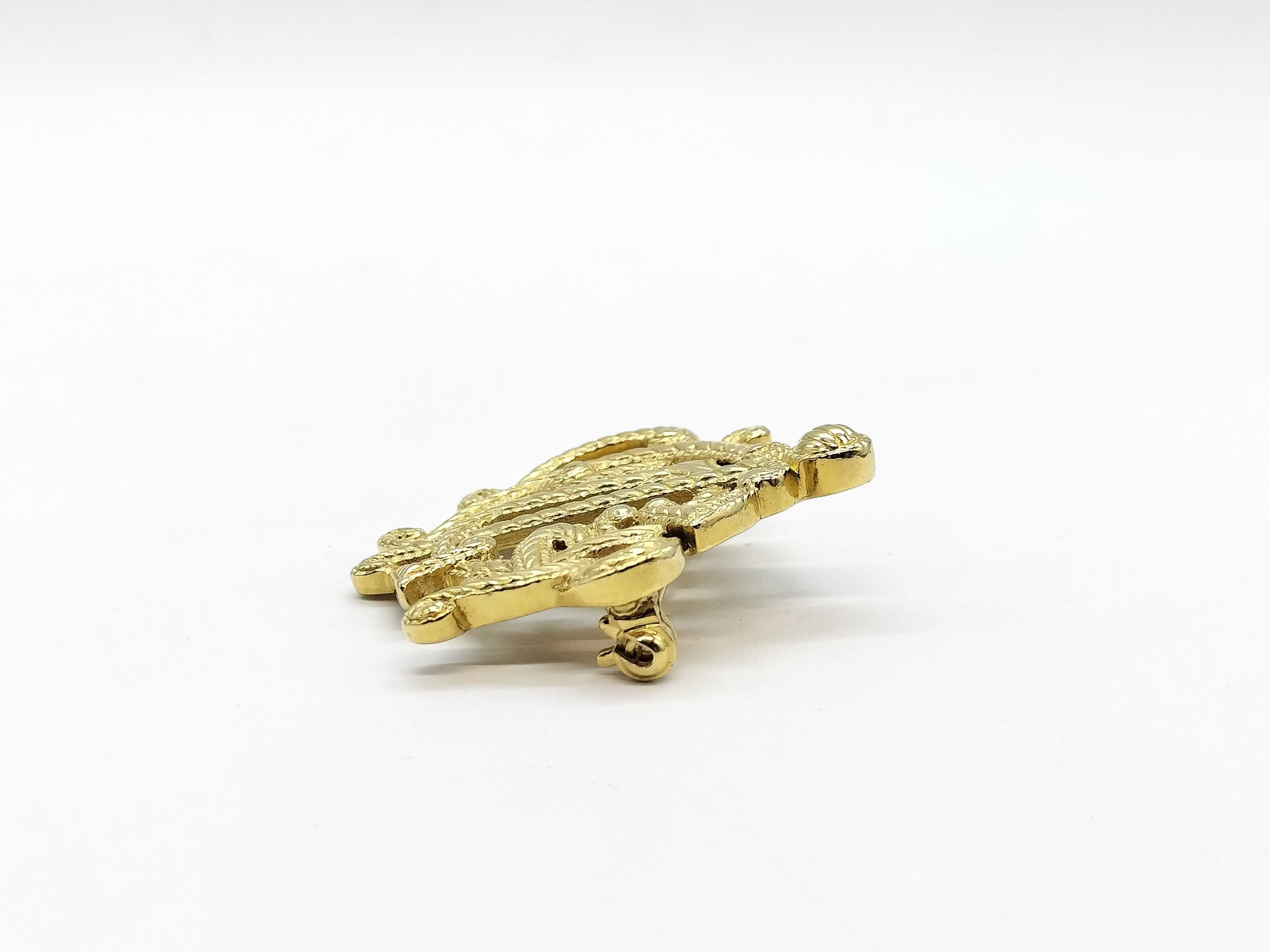 Gold Logo Brooch — view 2