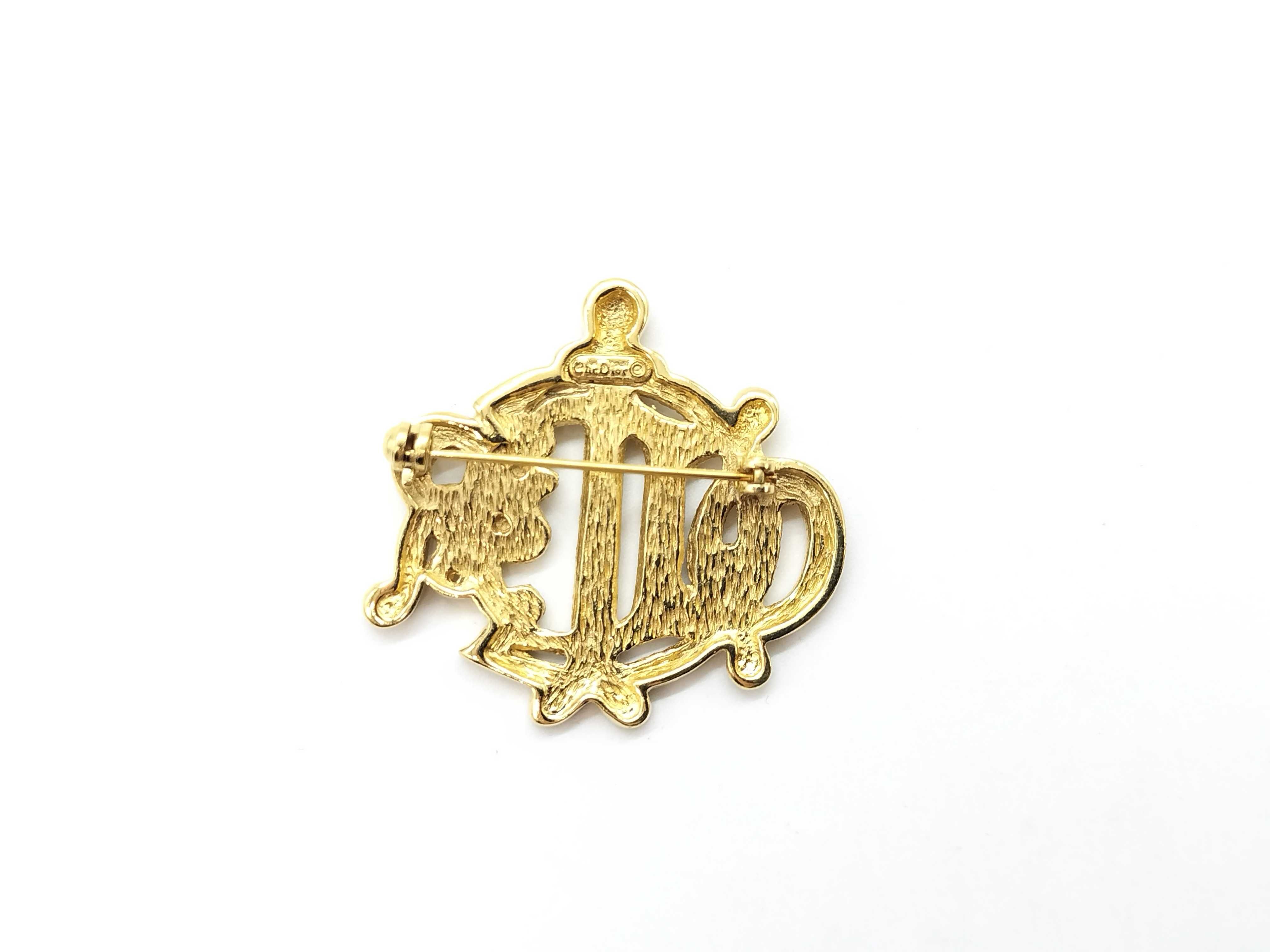 Gold Logo Brooch — view 3
