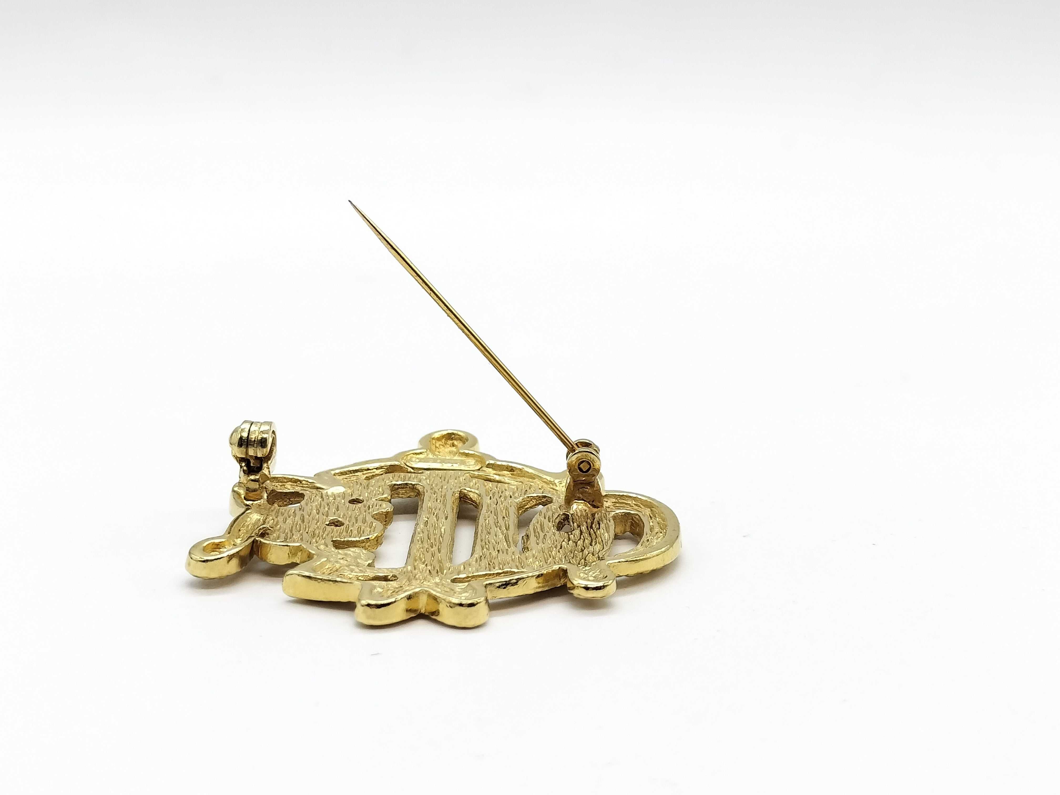 Gold Logo Brooch — view 4