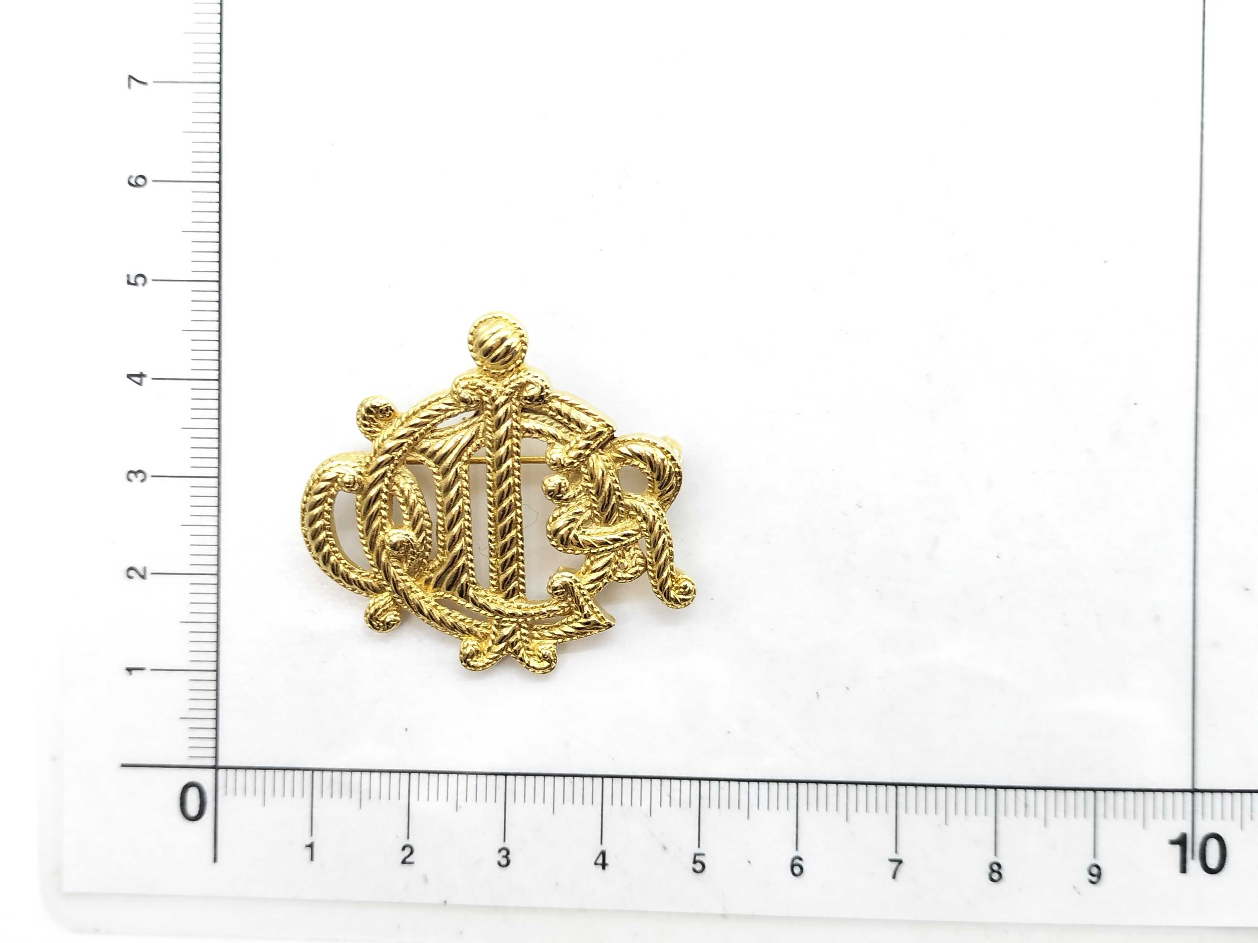 Gold Logo Brooch — view 6