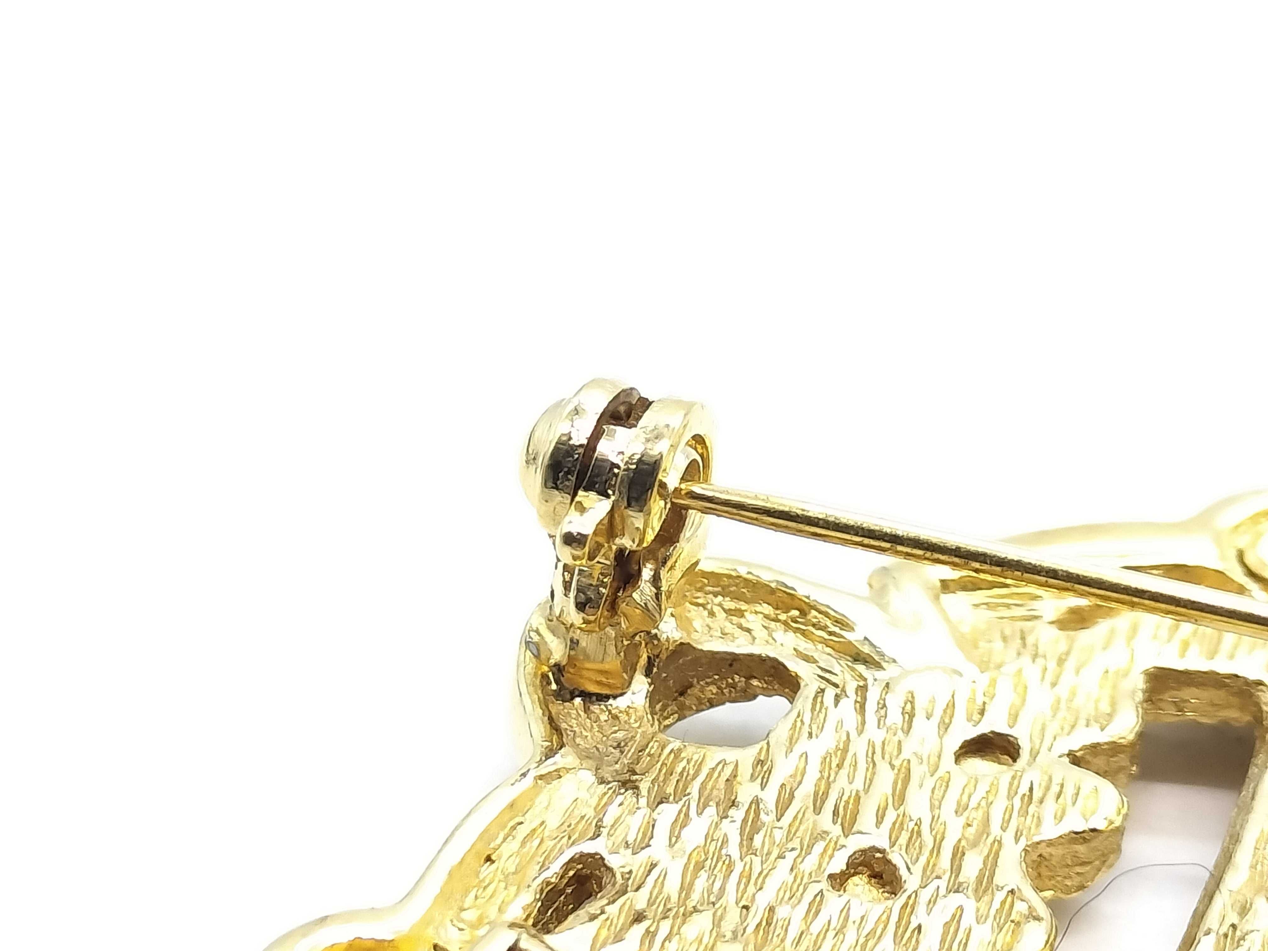 Gold Logo Brooch — view 7