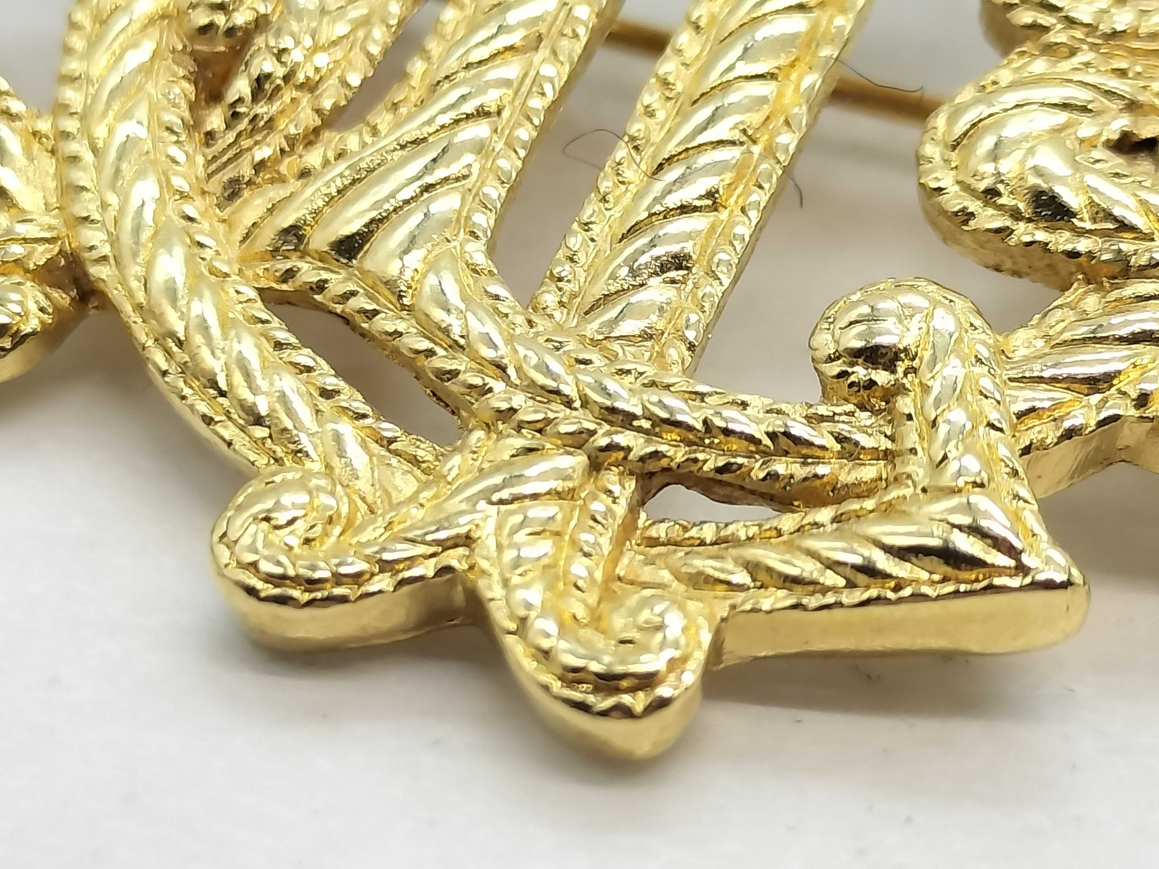 Gold Logo Brooch — view 8