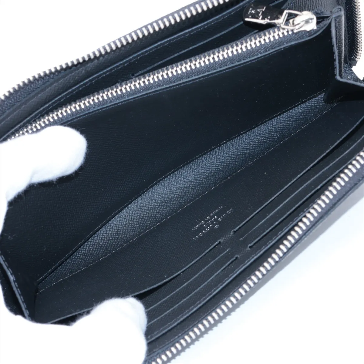 Damier Graphite Zippy Wallet Horizontal N00056 Noir Round Zip Wallet RFID Reactive — view 6