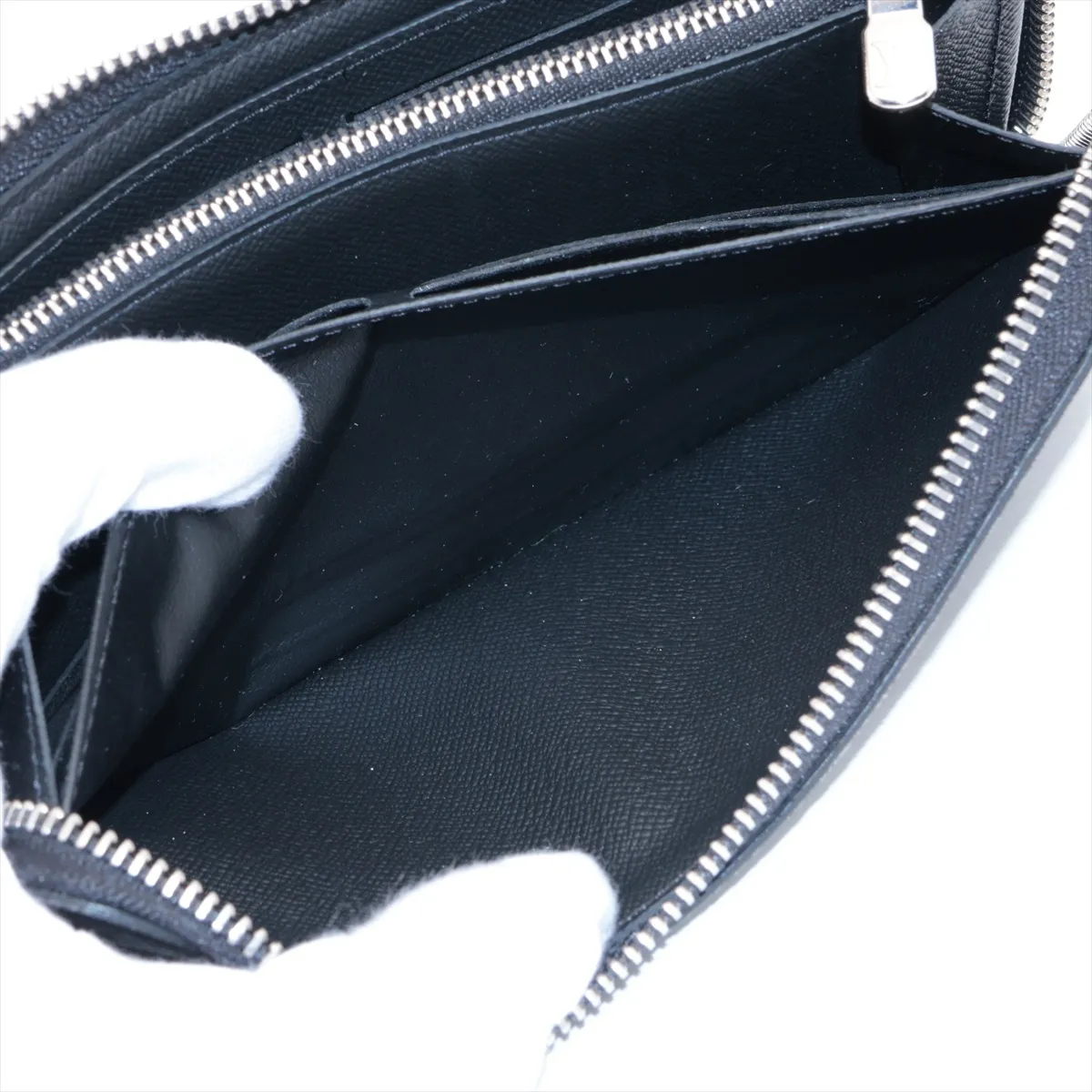 Damier Graphite Zippy Wallet Horizontal N00056 Noir Round Zip Wallet RFID Reactive — view 7