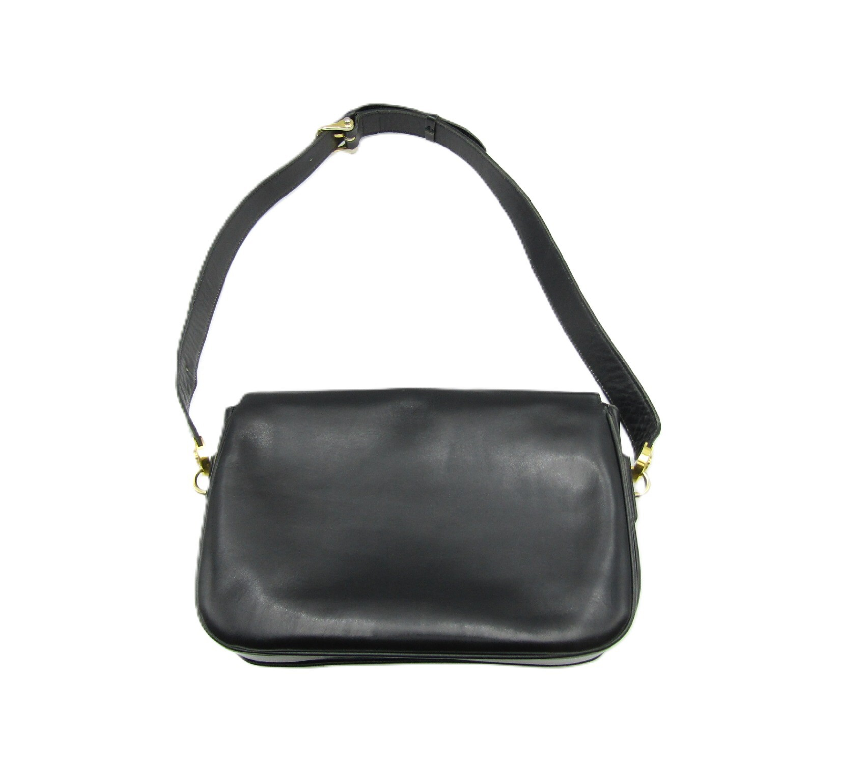 Vintage Triomphe Shoulder Bag, Black, Gold Hardware — view 2